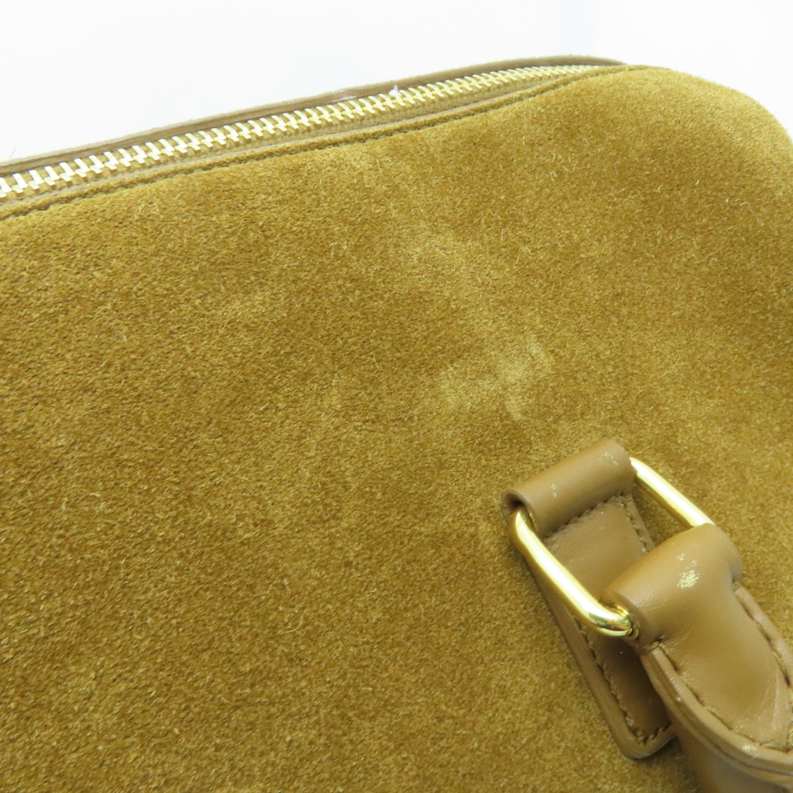SAINT LAURENT 麂皮皮革2way Shoulder金扣手挽肩背两用袋啡色