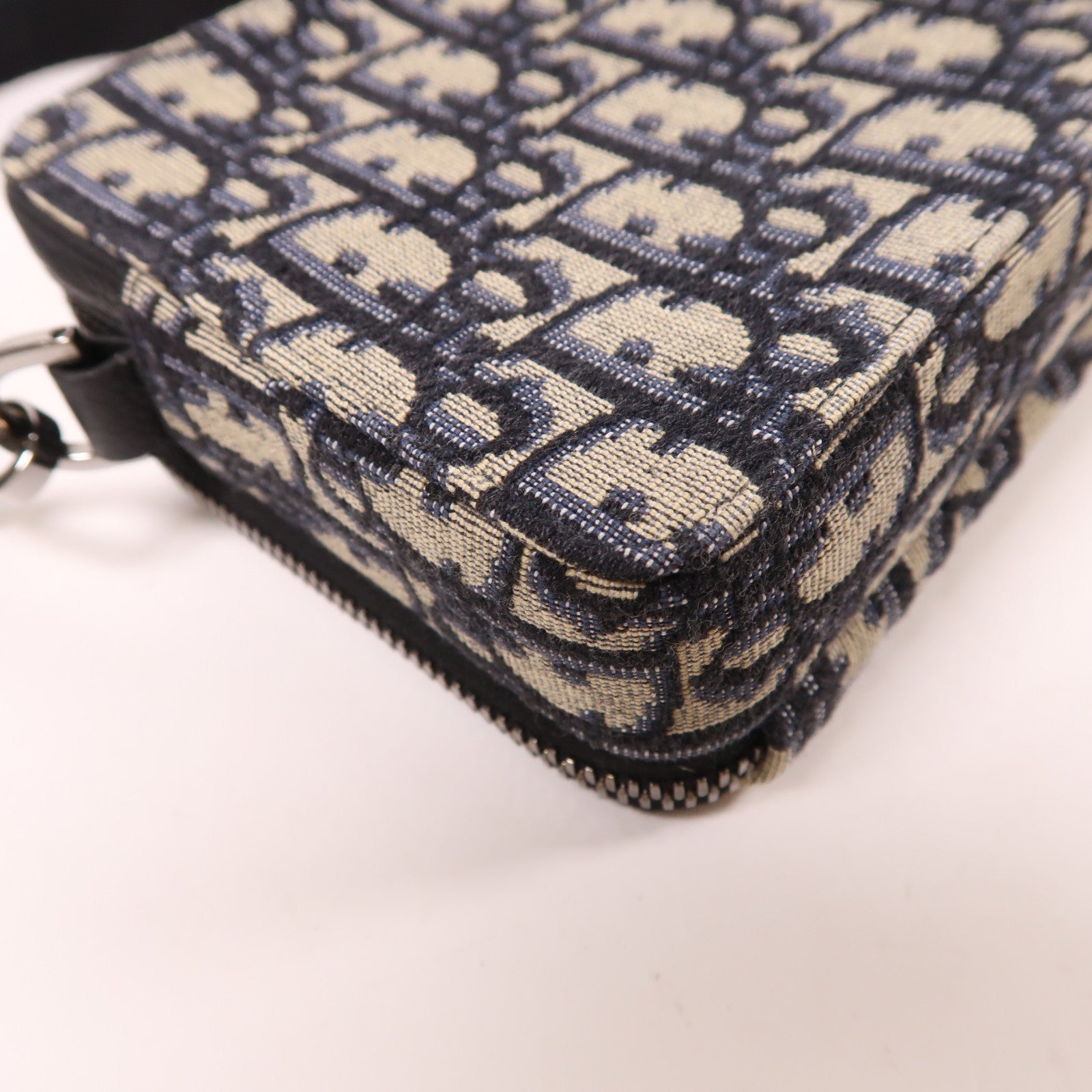 Dior 帆布Oblique Camera Bag銀扣肩背袋