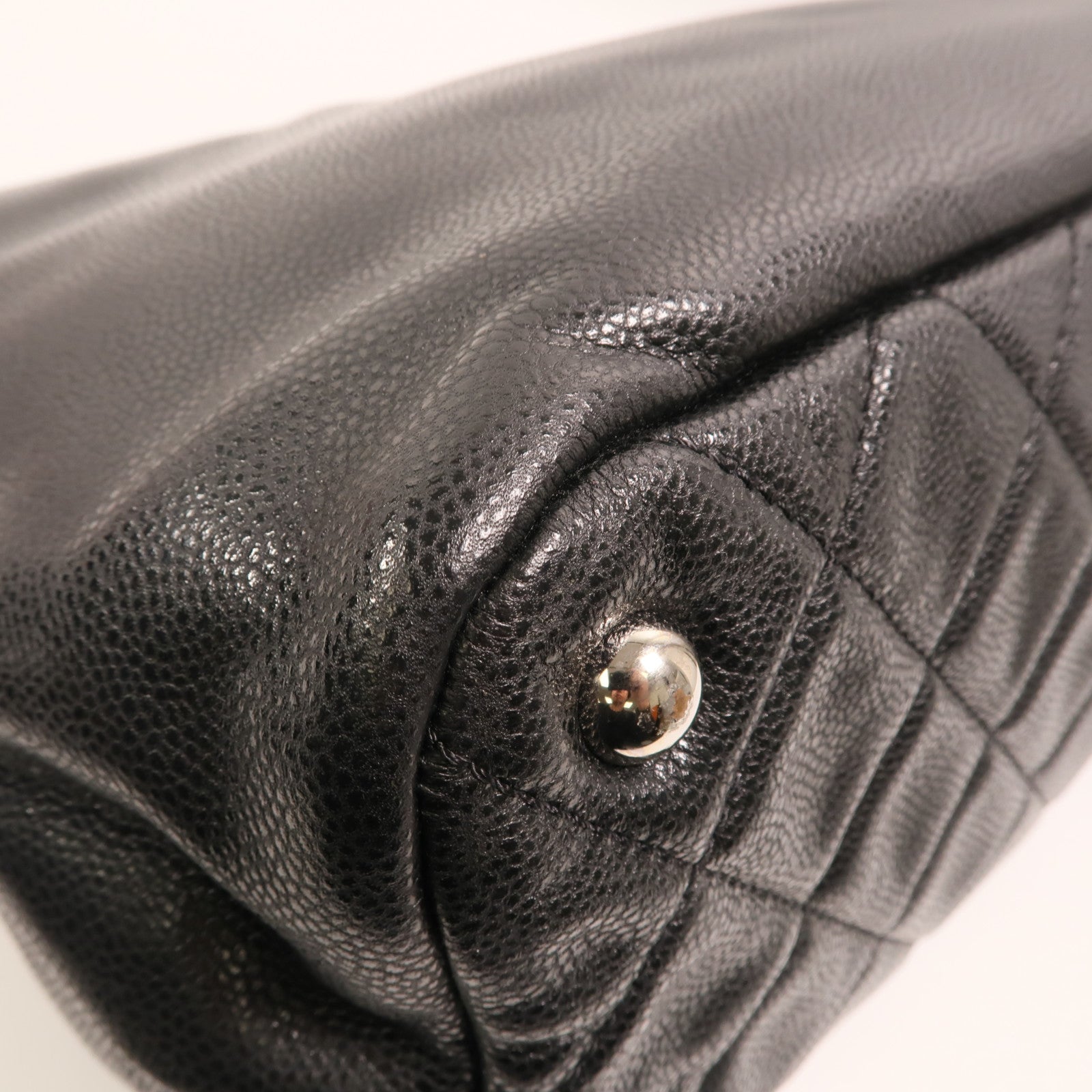CHANEL 牛皮皮革Chain Shoulder Bag銀扣鏈帶肩背袋