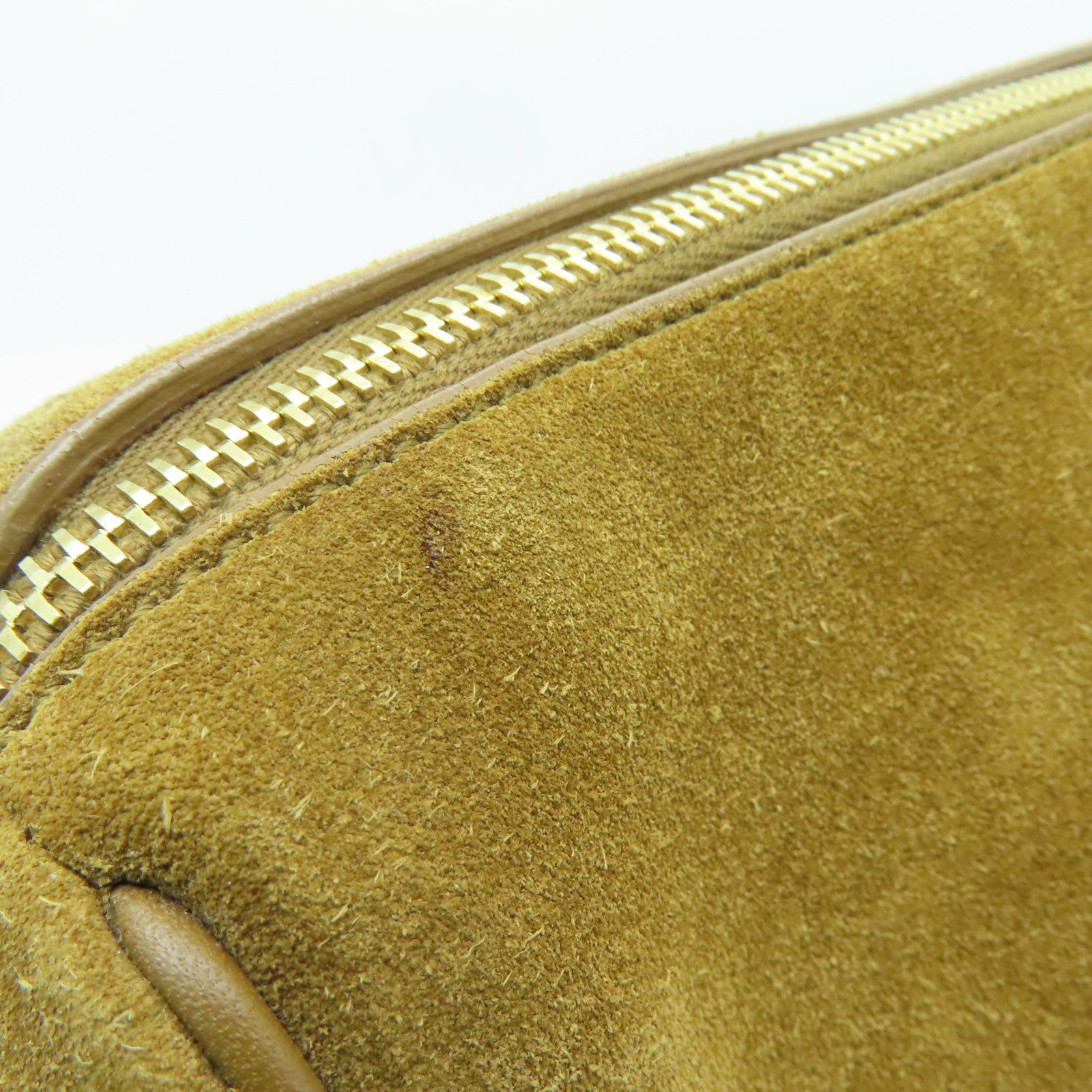 SAINT LAURENT 麂皮皮革2way Shoulder金扣手挽肩背两用袋啡色