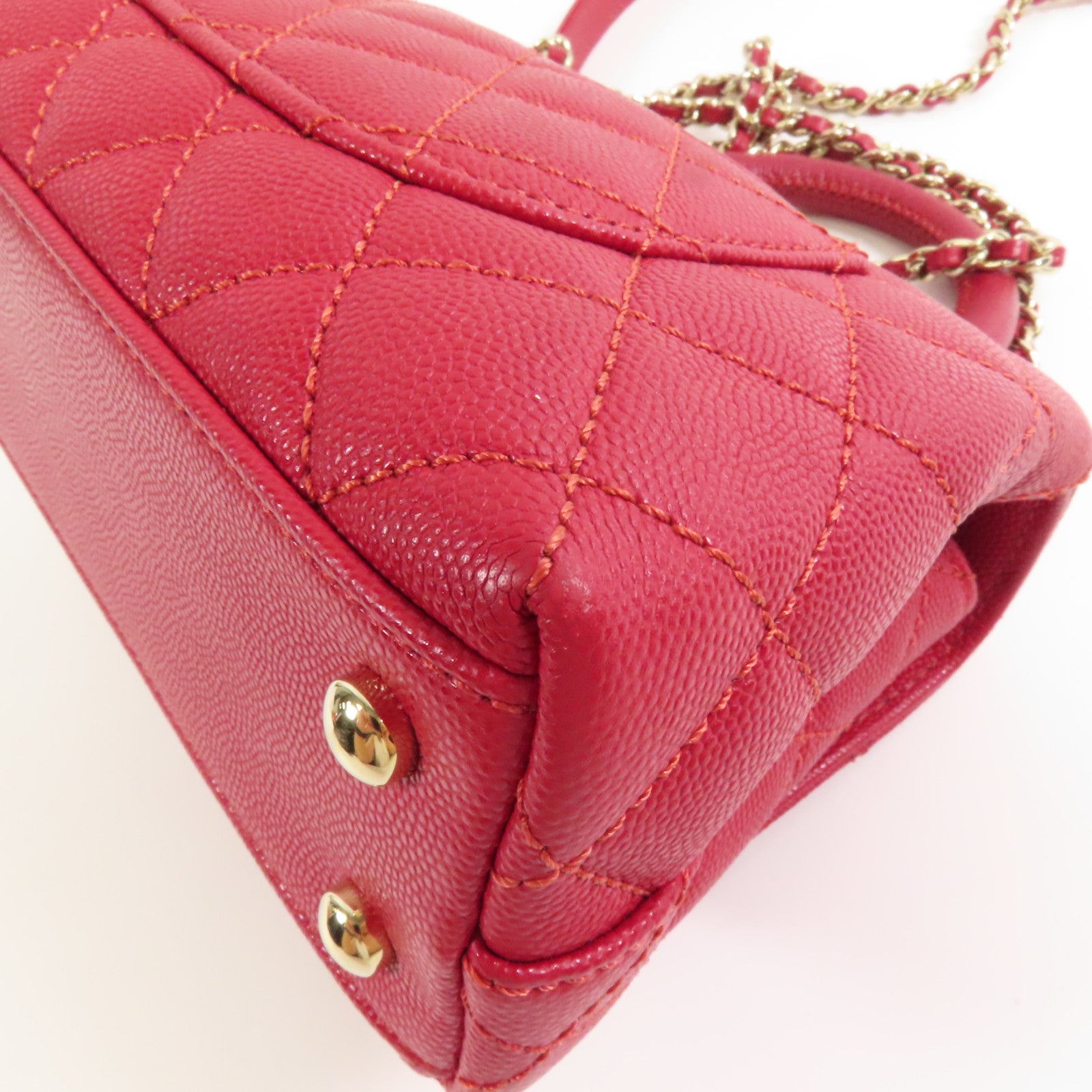 CHANEL 【激減優惠】牛皮皮革Mini Coco Handle金扣手挽肩背兩用袋