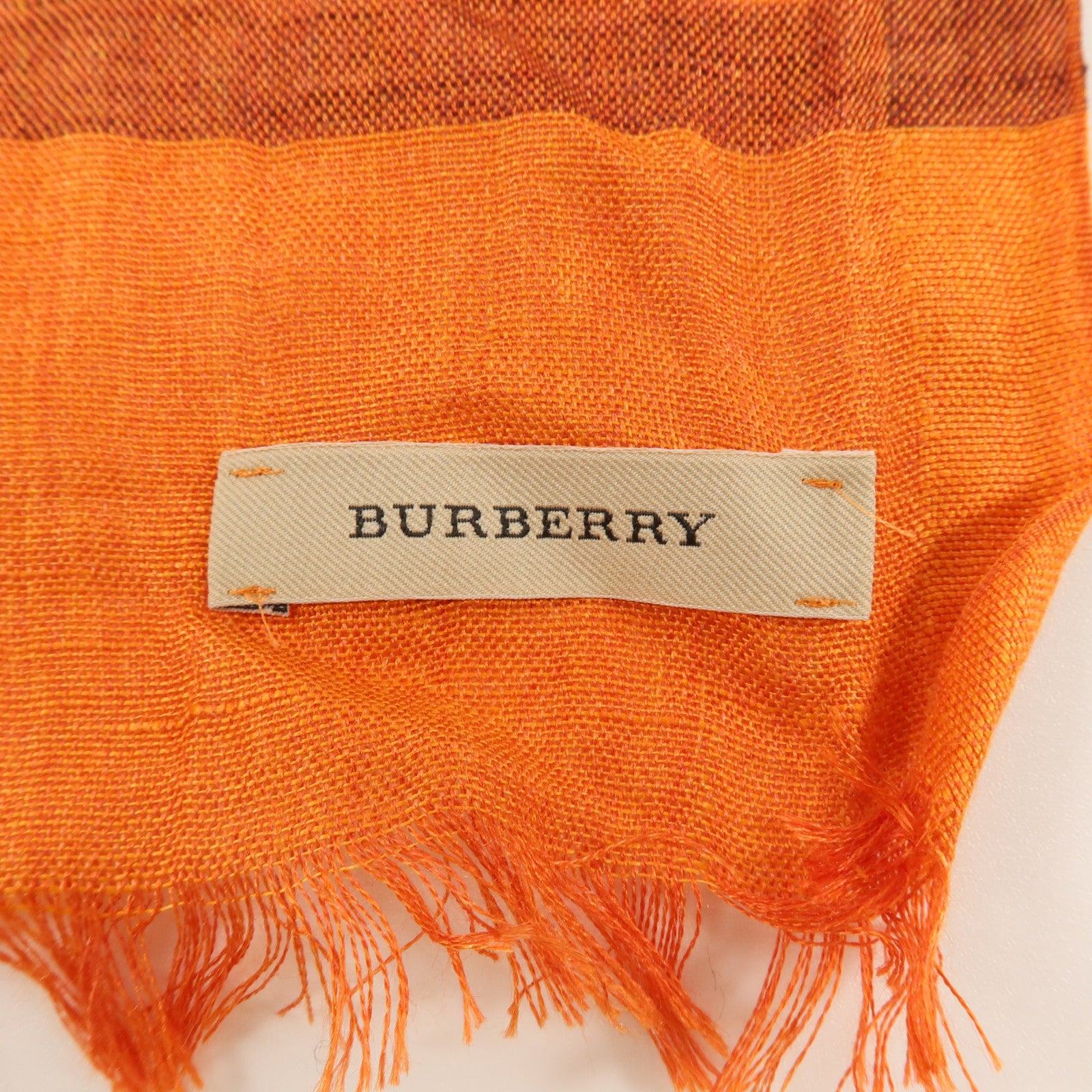 BURBERRY 絲質/麻質Scarf 180x50cm絲巾
