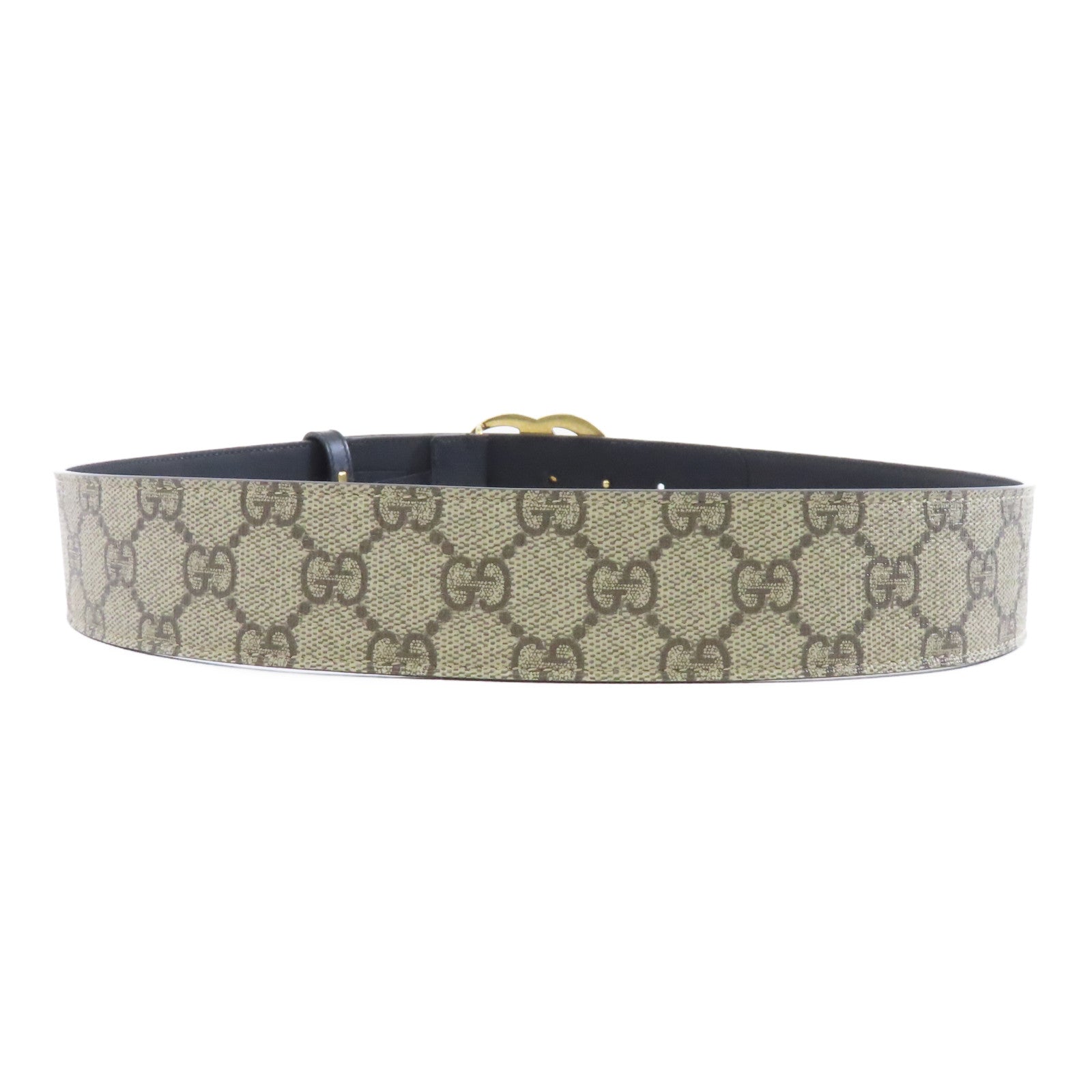 GUCCI PVC Belt 90cm金扣皮帶棕色