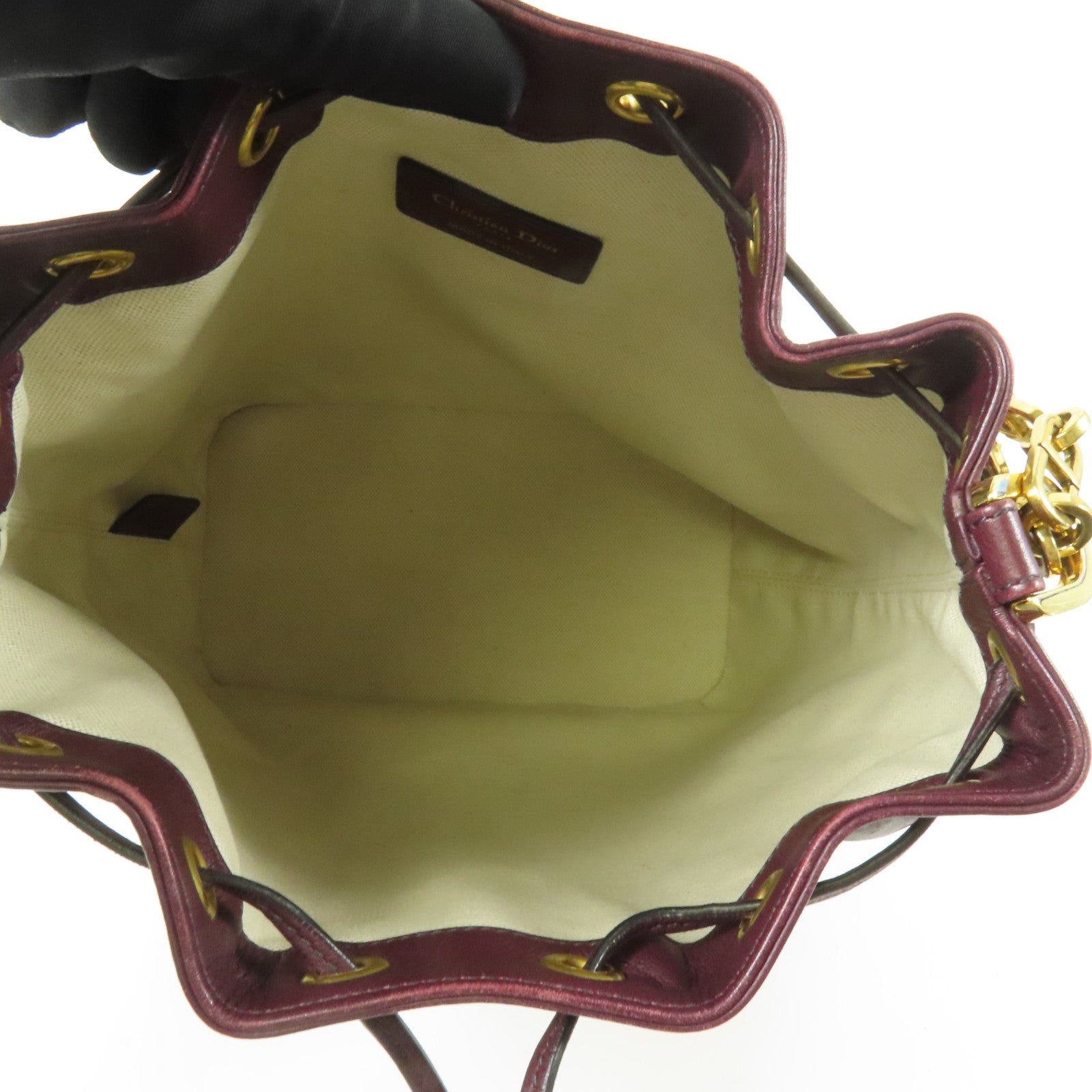 Dior 帆布Oblique Bucket金扣肩背袋