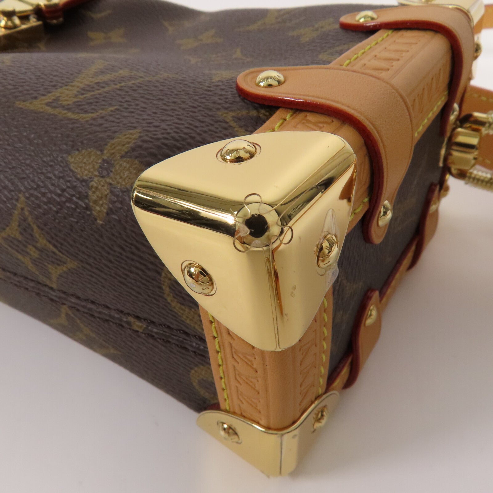 LOUIS VUITTON Monogram Side Trunk PM金扣手挽肩背兩用袋
