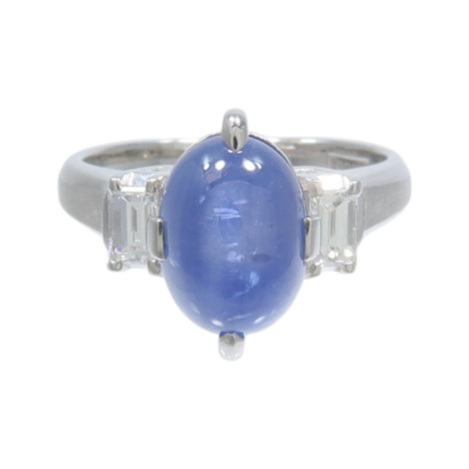 JEWELRY PT900鉑金Star Sapphire Diamond Ring星光藍寶石/鑽石戒指