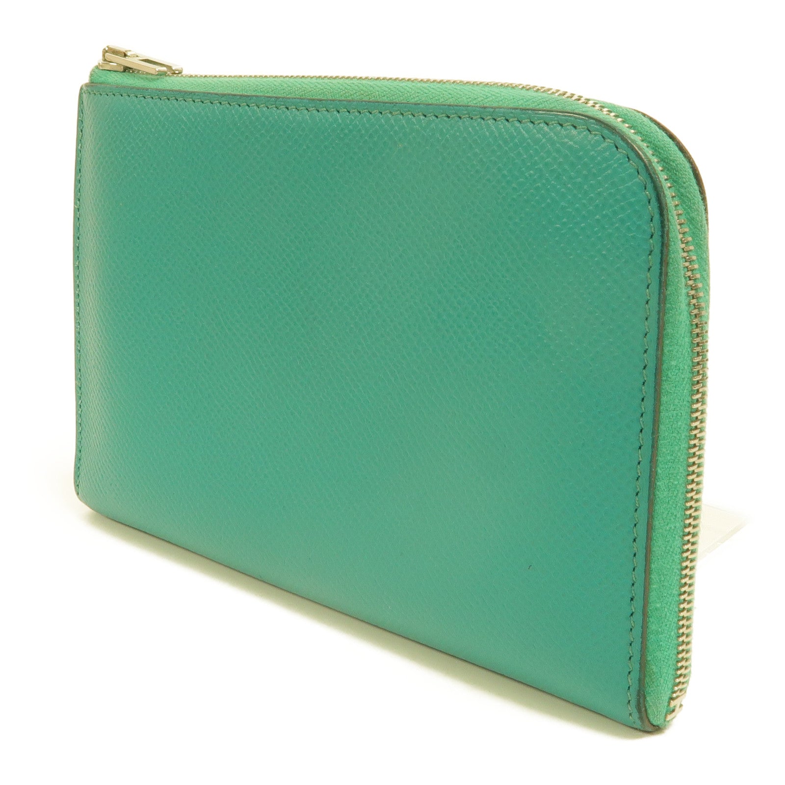 HERMES Epsom皮革Remix Duo Chimeres Wallet長錢包Bleu Paon