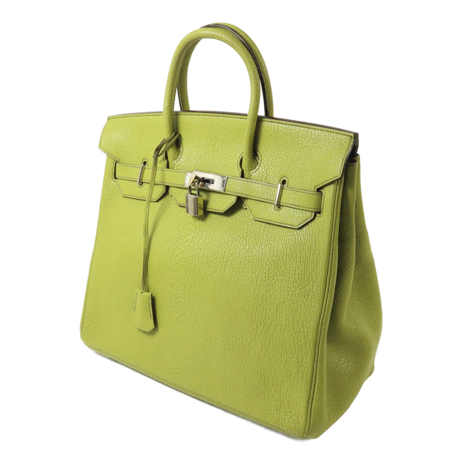 HERMES Chevre皮革Birkin 32 HAC手挽袋Vert Anis