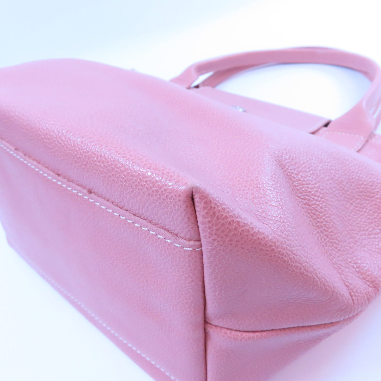 Longchamp 牛皮皮革Shoulder Bag金扣肩背袋粉紅色