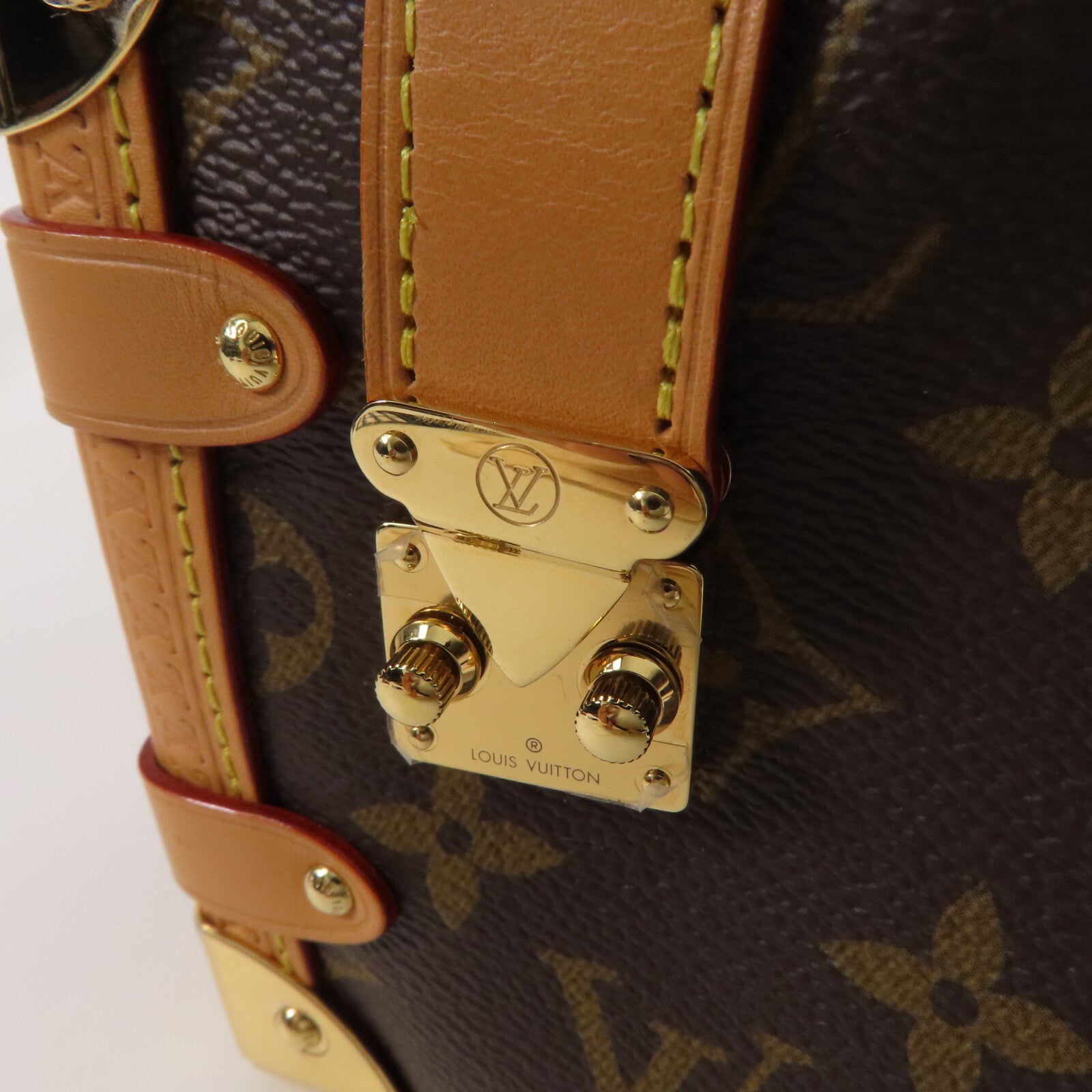 LOUIS VUITTON Monogram Side Trunk PM金扣手挽肩背兩用袋