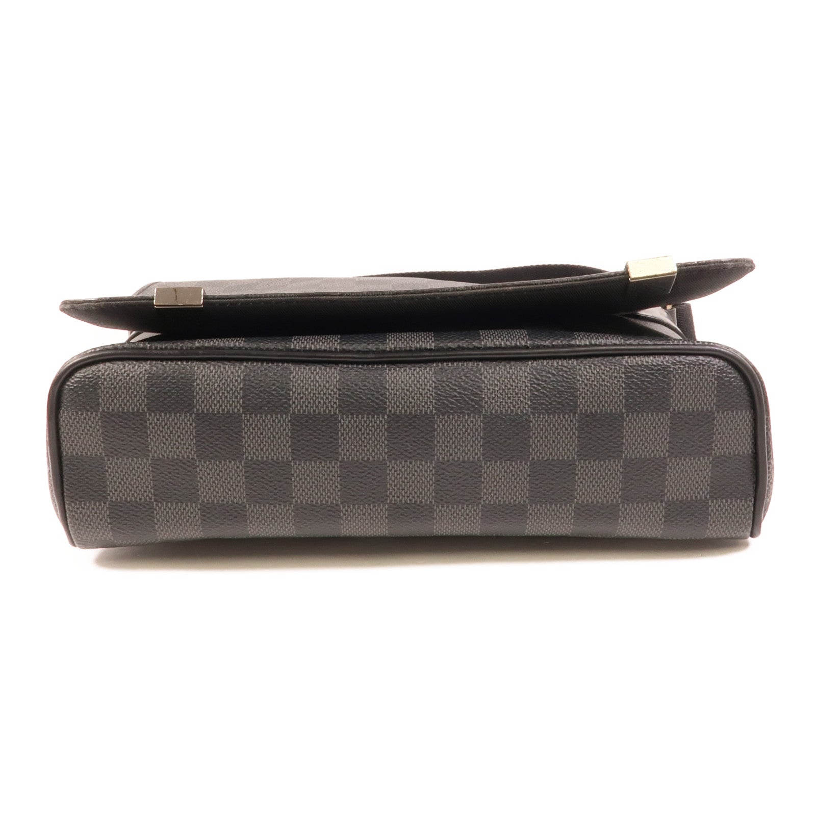 LOUIS VUITTON Damier Graphite Distrist PM銀扣肩背袋