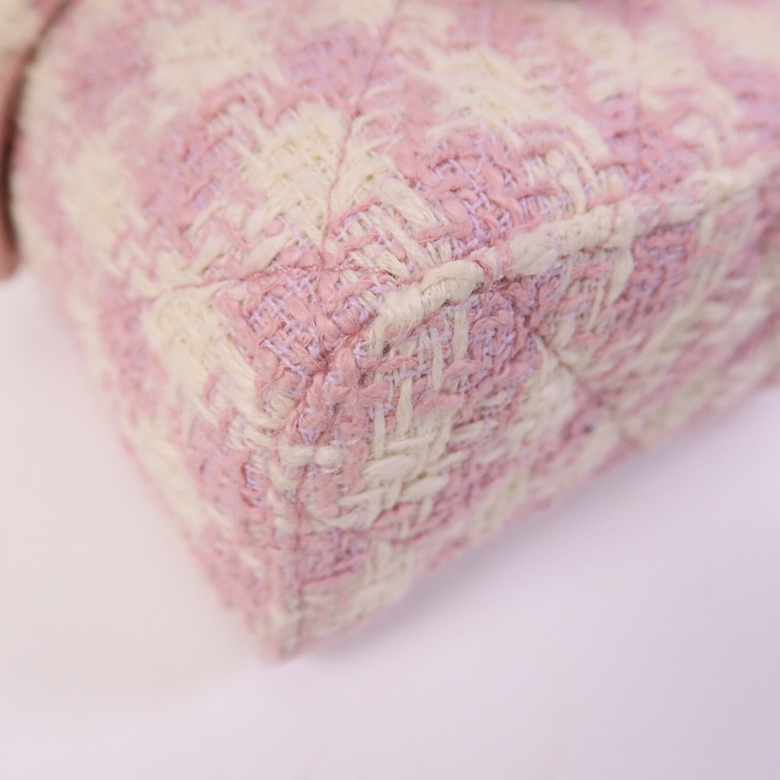 CHANEL 羊皮皮革/粗花呢Vanity Case鏈帶手挽肩背兩用袋