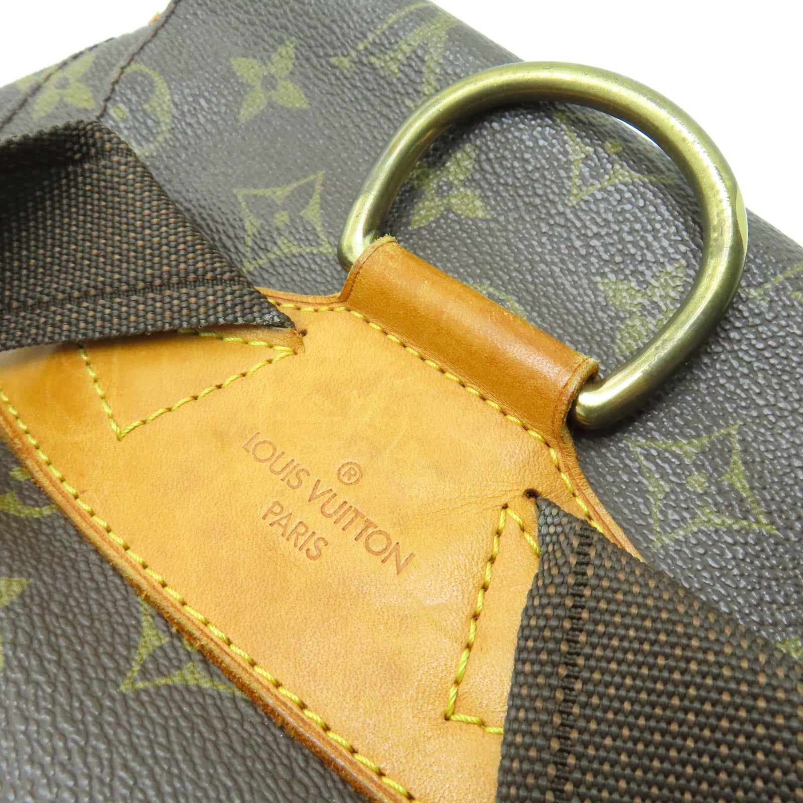 LOUIS VUITTON 【激減優惠】Monogram Montsouris GM金扣背包啡色