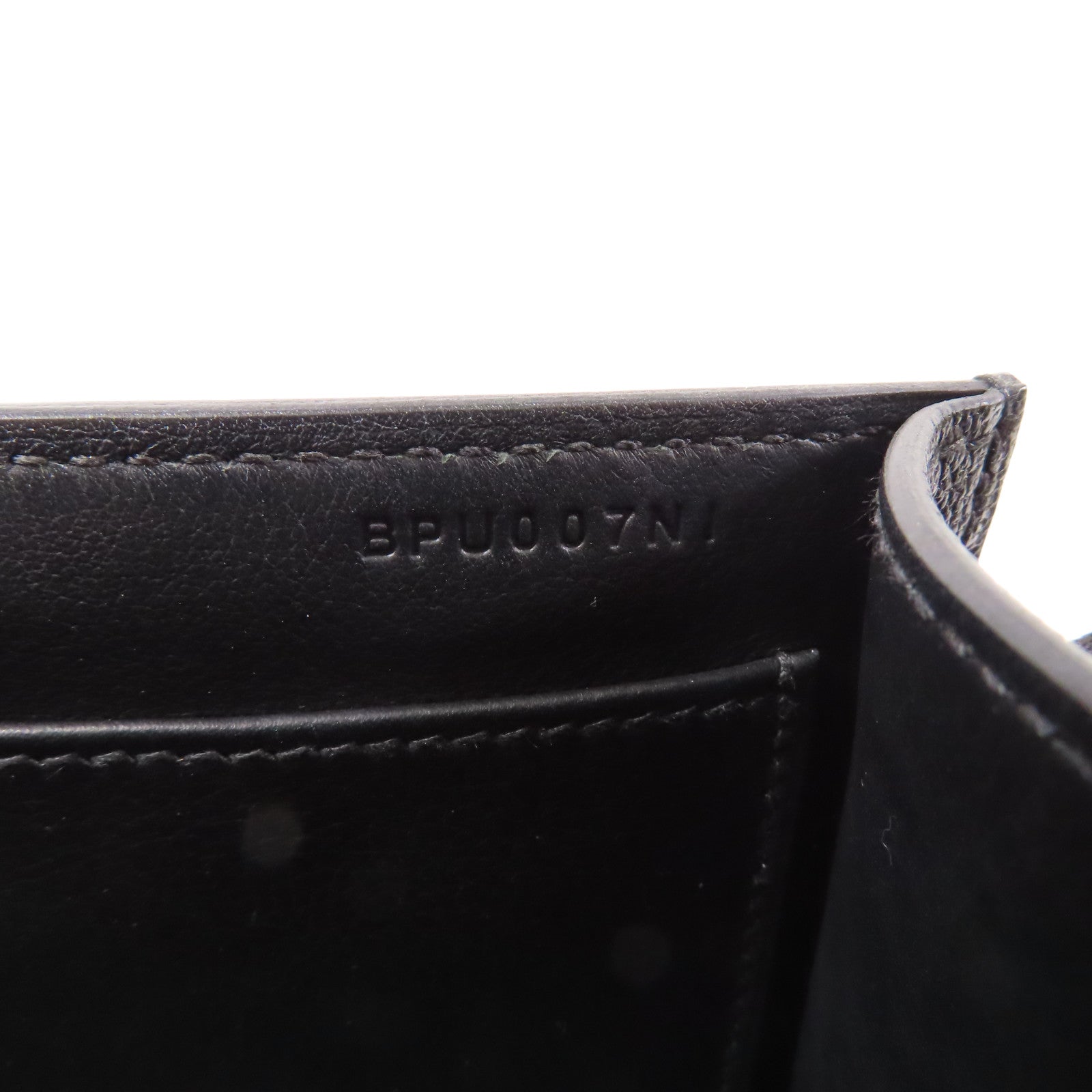 HERMES Chevre皮革金扣Geta肩背袋Noir