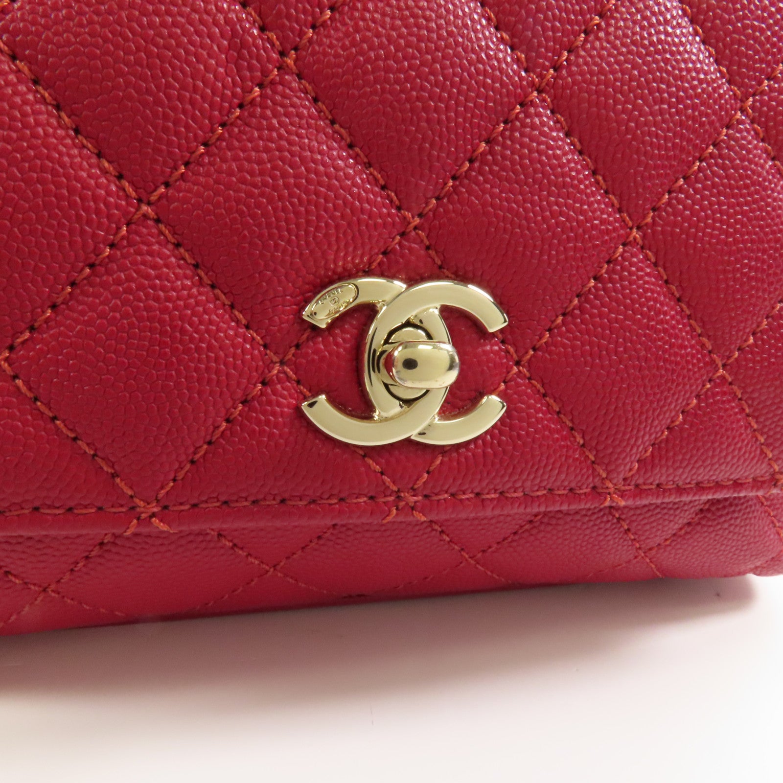 CHANEL 牛皮皮革Mini Coco Handle金扣手挽肩背兩用袋