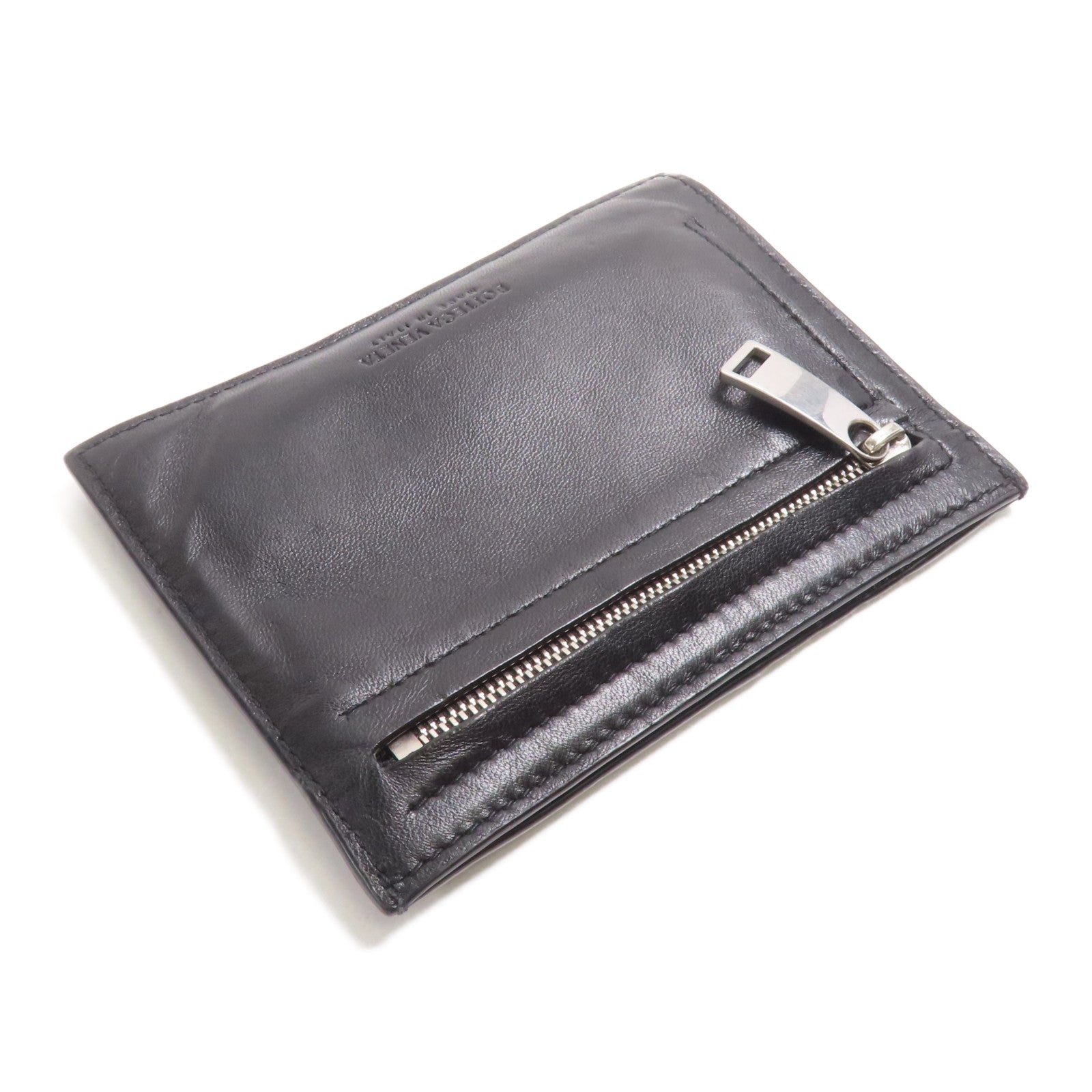 BOTTEGA VENETA 牛皮皮革Card Case銀扣卡片套
