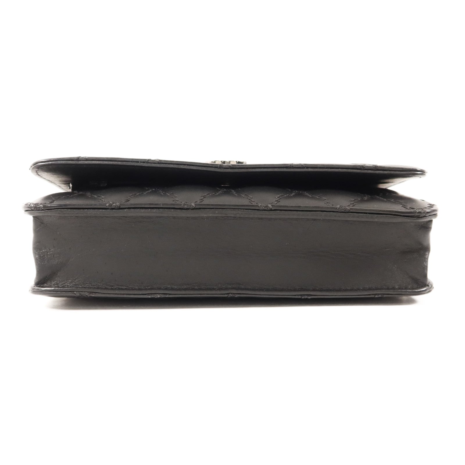 CHANEL 牛皮皮革WOC Wallet On Chain銀扣鏈帶肩背袋