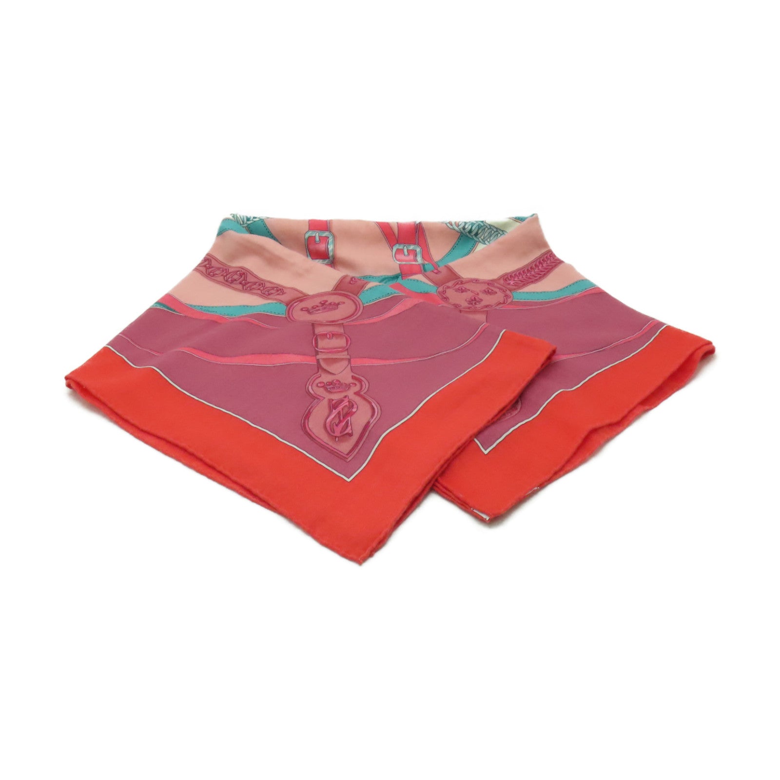 HERMES 【激減優惠】羊絨/絲質Shawl 140x140cm披肩紅色/粉紅色/綠色
