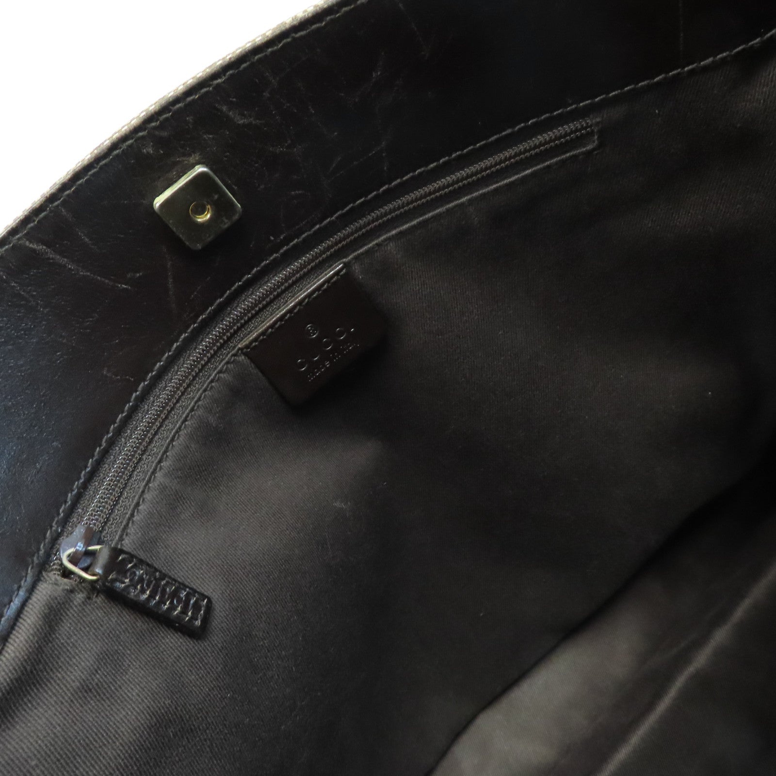 GUCCI 帆布Shoulder Bag金扣肩背袋啡色