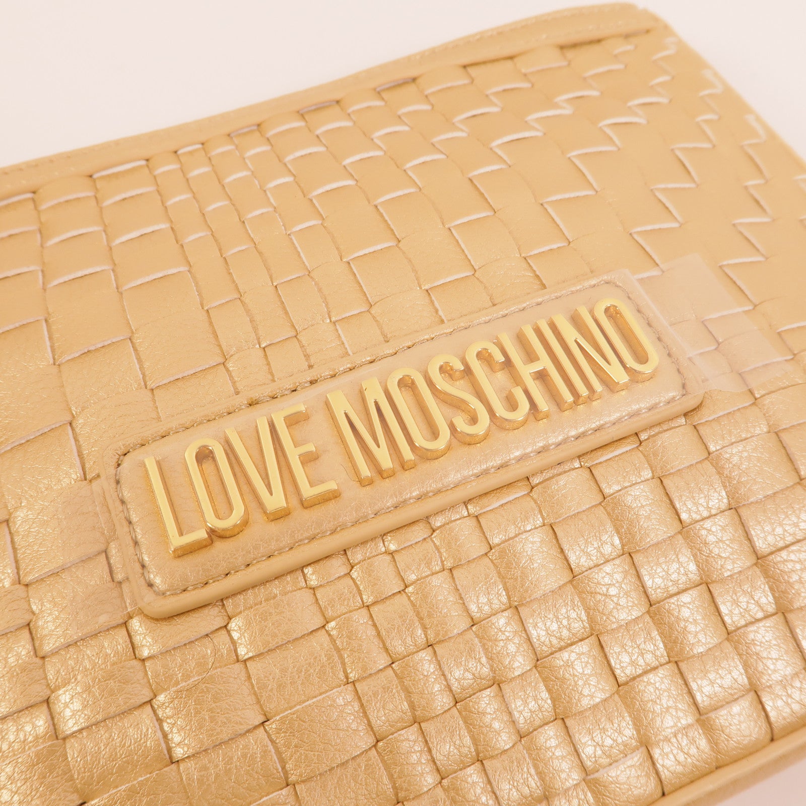 MOSCHINO 塗層帆布Shoulder Bag肩背袋