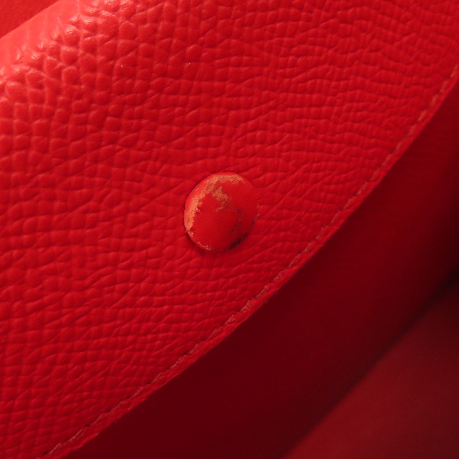 HERMES Epsom皮革Verrou 23銀扣肩背袋Rouge de Coeur