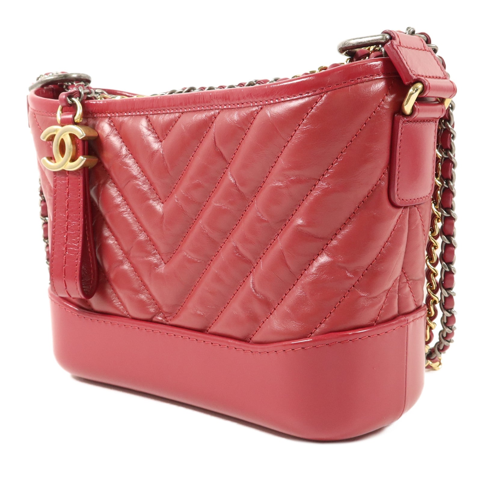 CHANEL 牛皮皮革Gabrielle Small鏈帶肩背袋