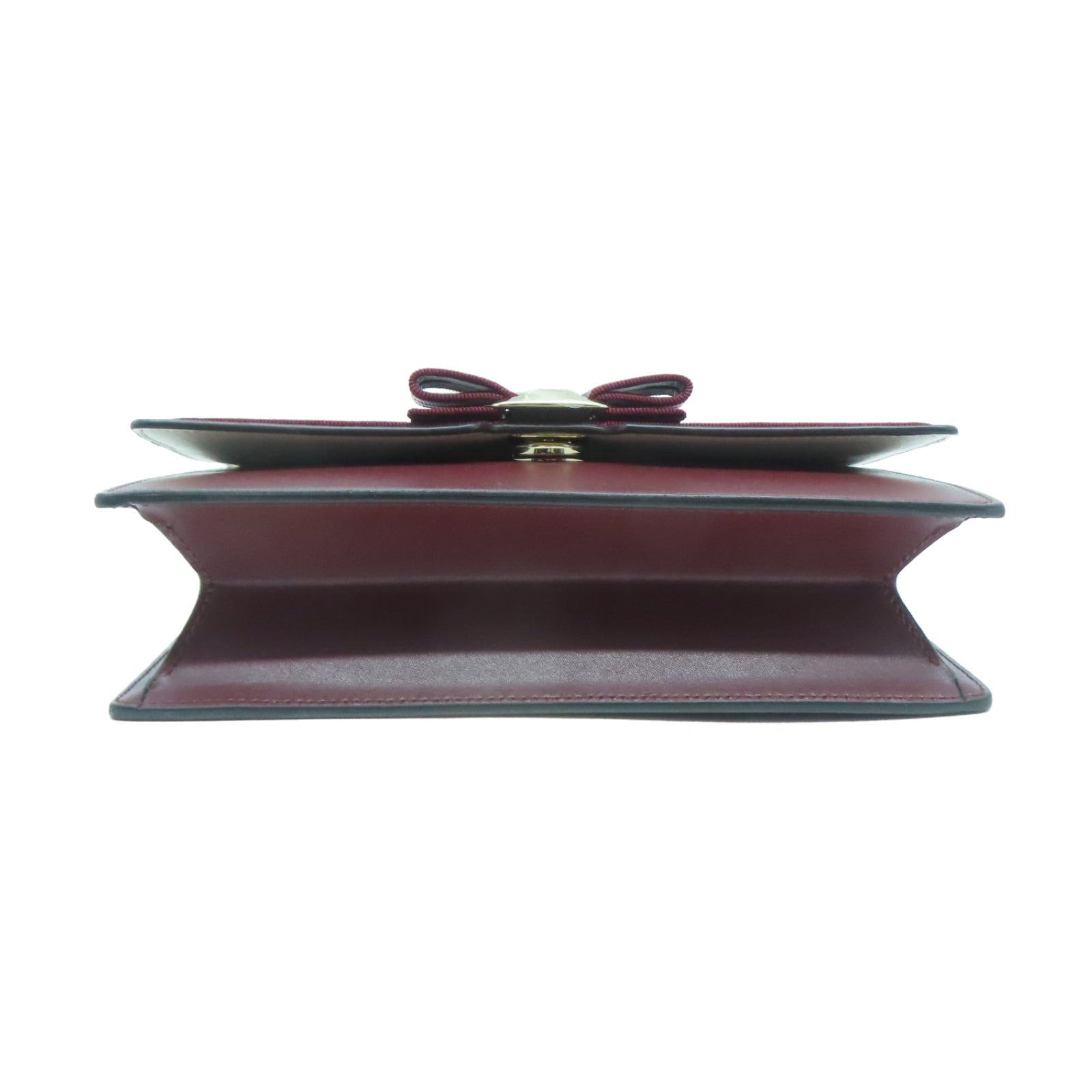 Salvatore Ferragamo 【激減優惠】牛皮皮革Shoulder Bag金扣鏈帶肩背袋酒紅色