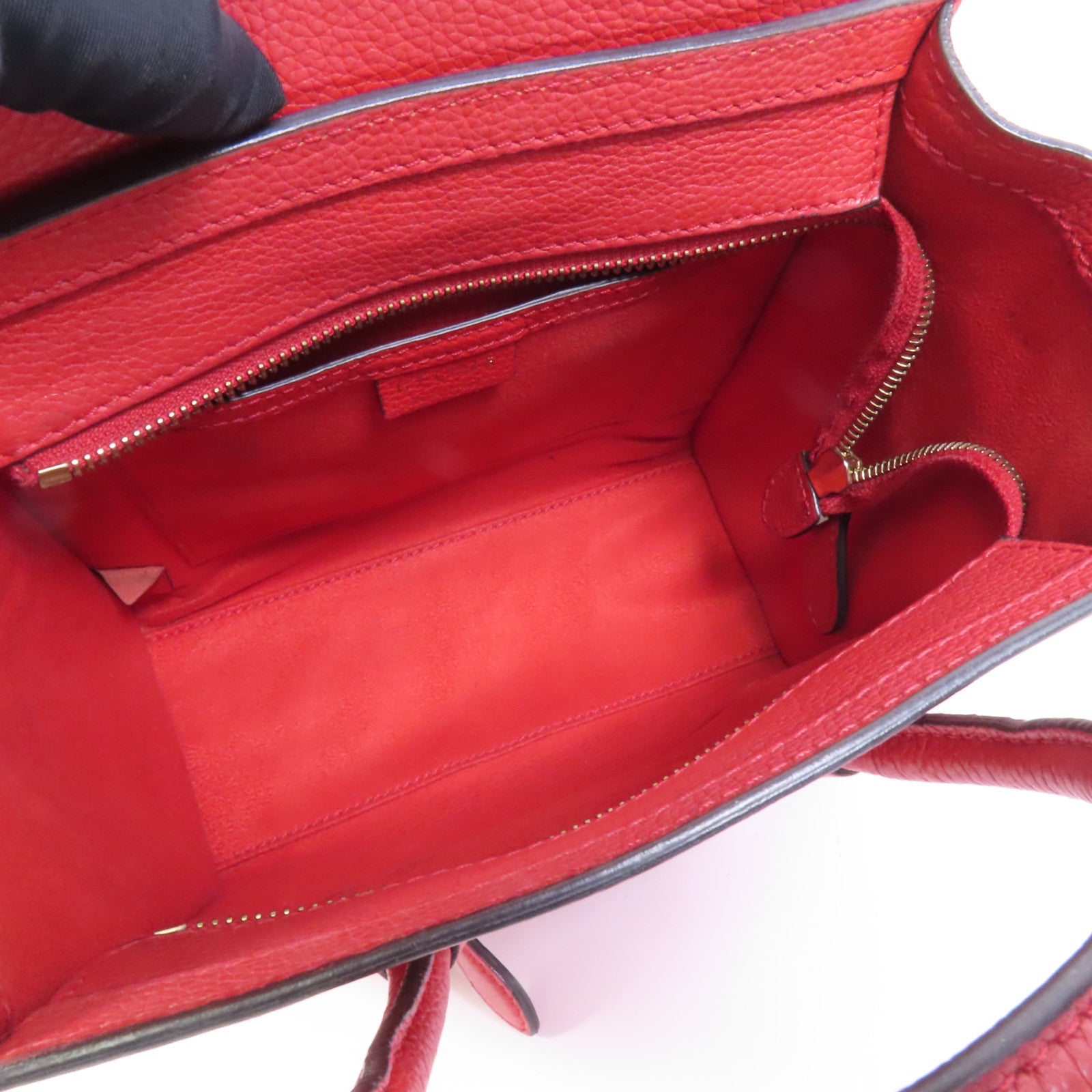 CELINE 牛皮皮革Nano Luggage金扣手挽肩背兩用袋