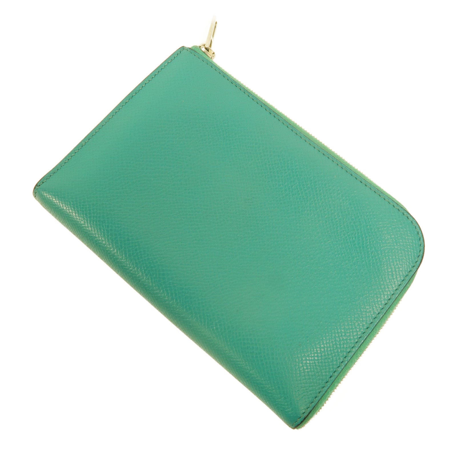 HERMES Epsom皮革Remix Duo Chimeres Wallet長錢包Bleu Paon