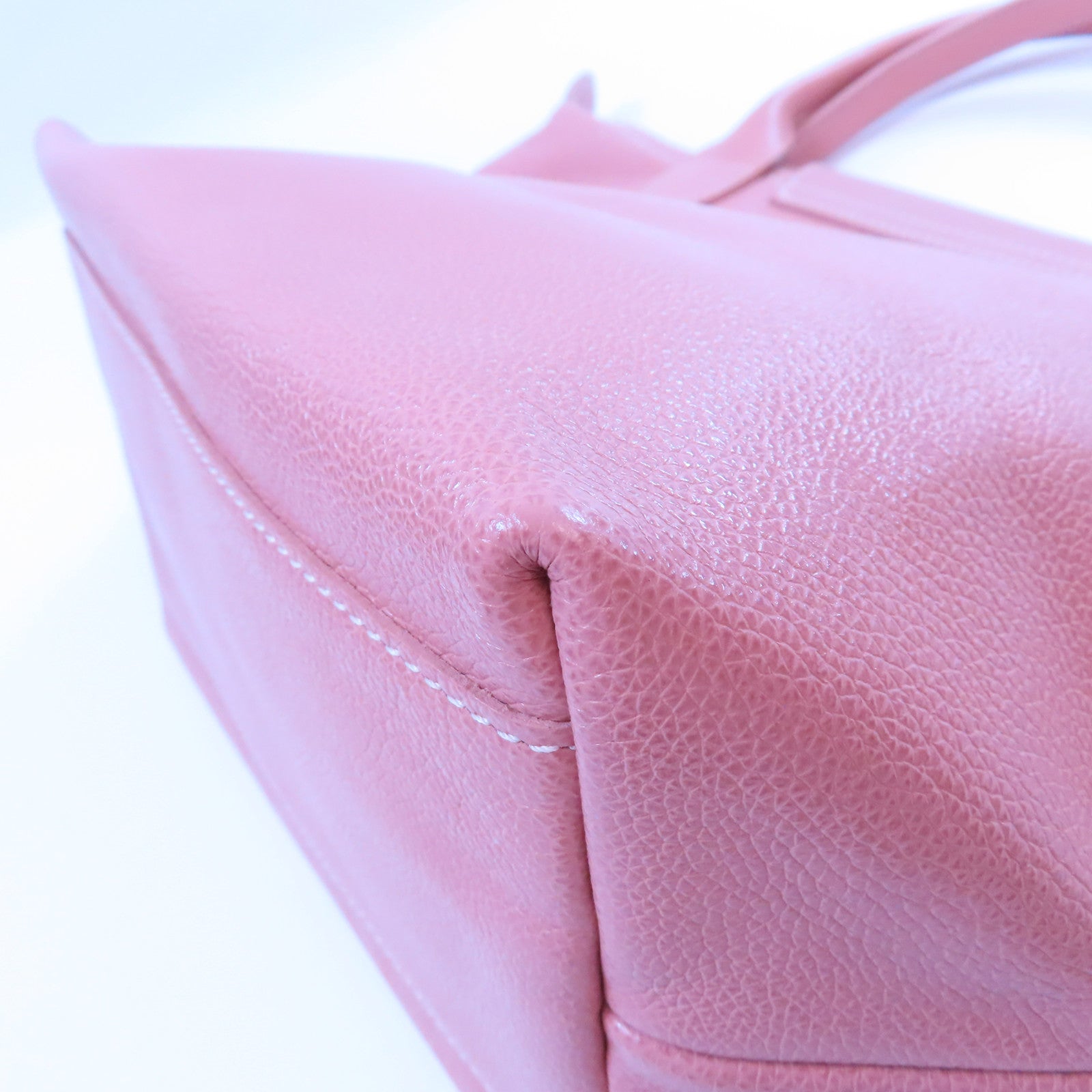 Longchamp 牛皮皮革Shoulder Bag金扣肩背袋粉紅色