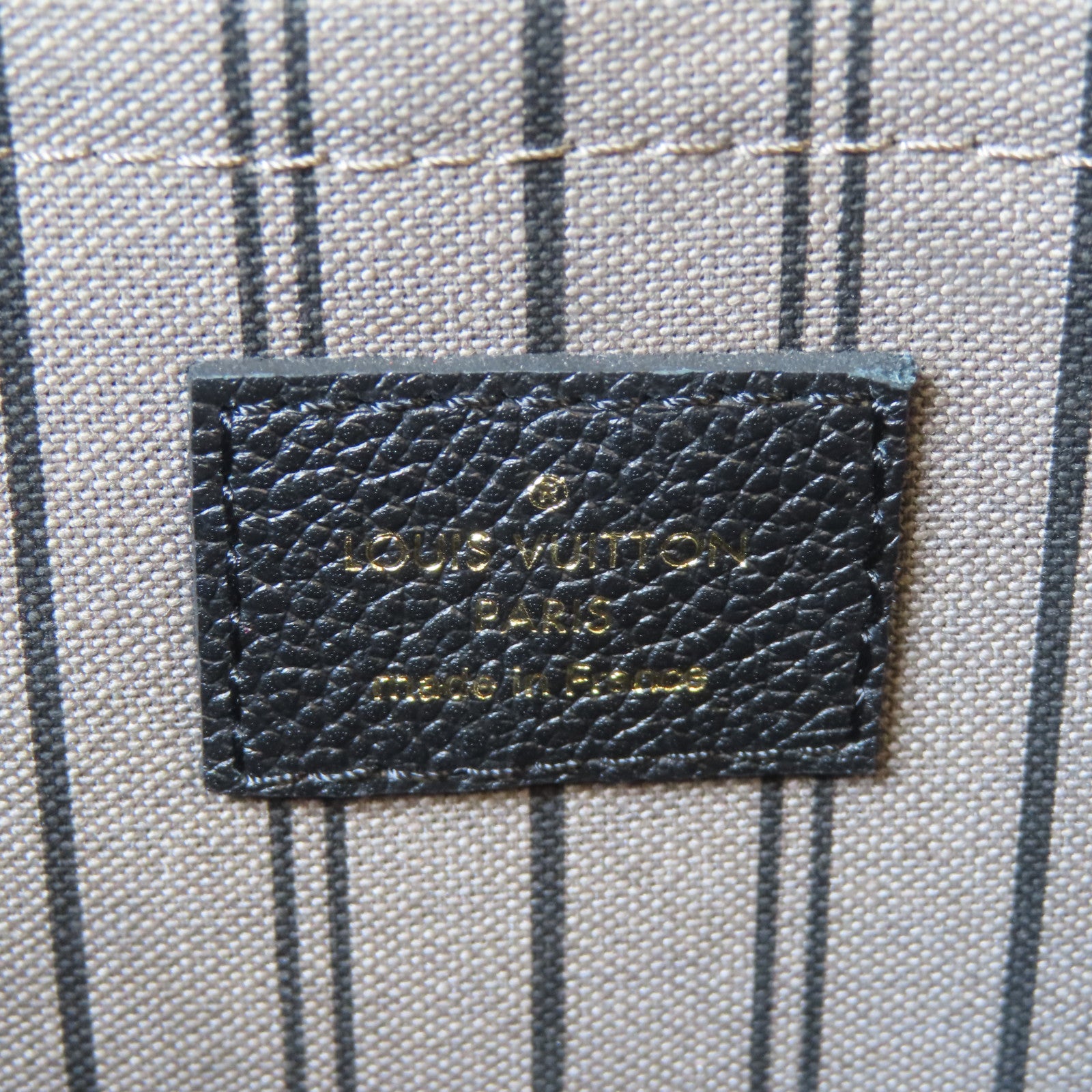 LOUIS VUITTON Monogram Empreinte Mazarine MM金扣手挽肩背兩用袋黑色