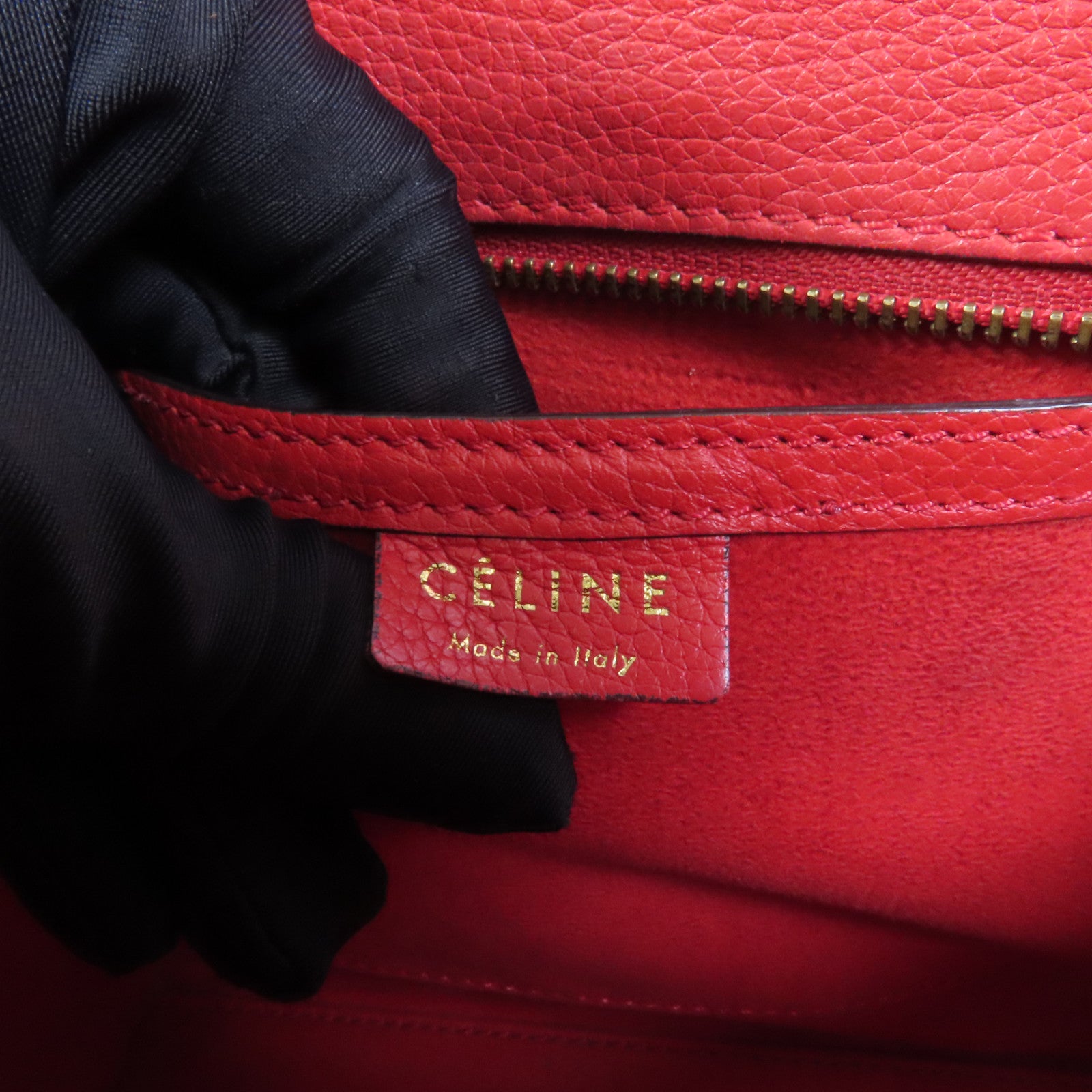 CELINE 牛皮皮革Nano Luggage金扣手挽肩背兩用袋