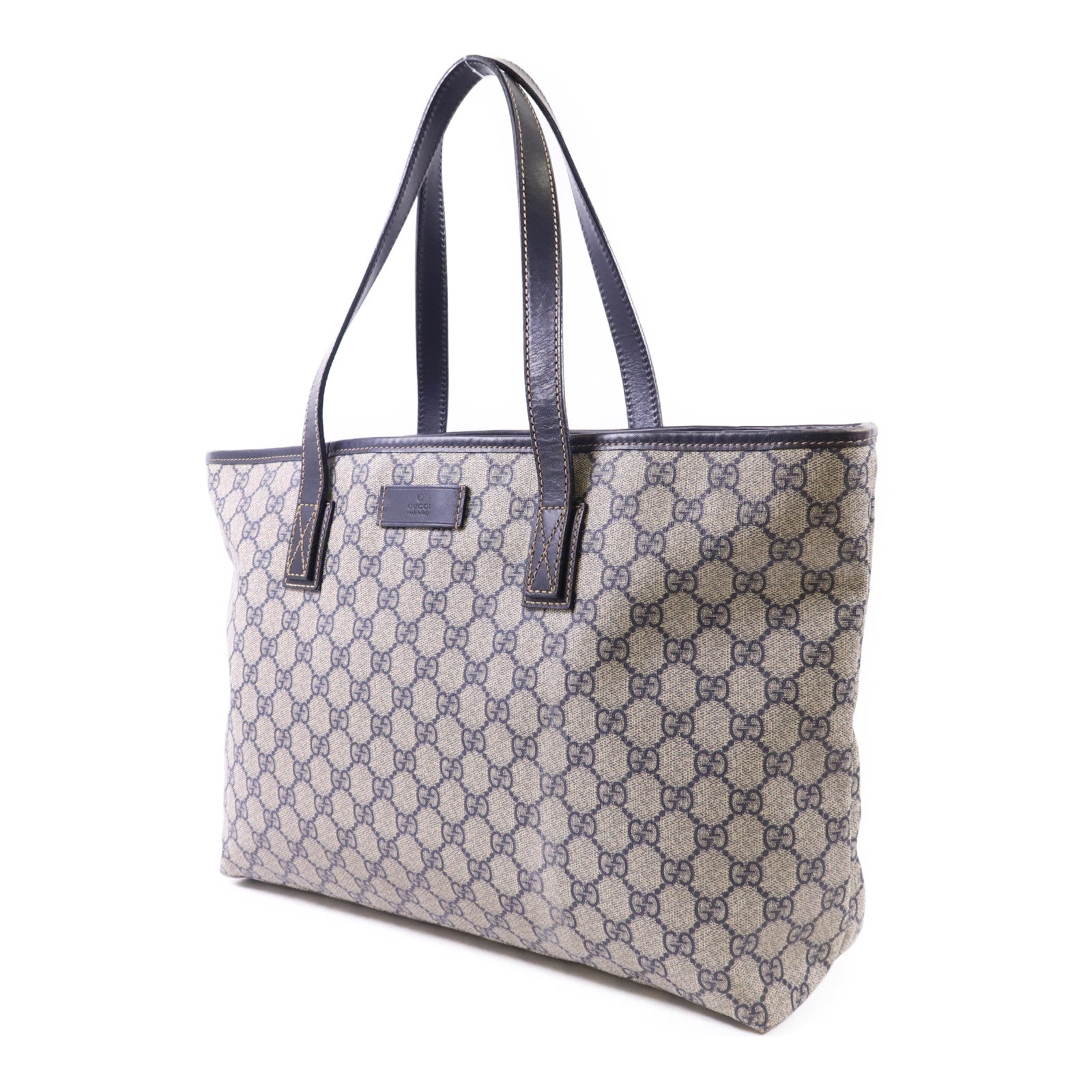 GUCCI 塗層帆布Tote Bag銀扣手挽袋