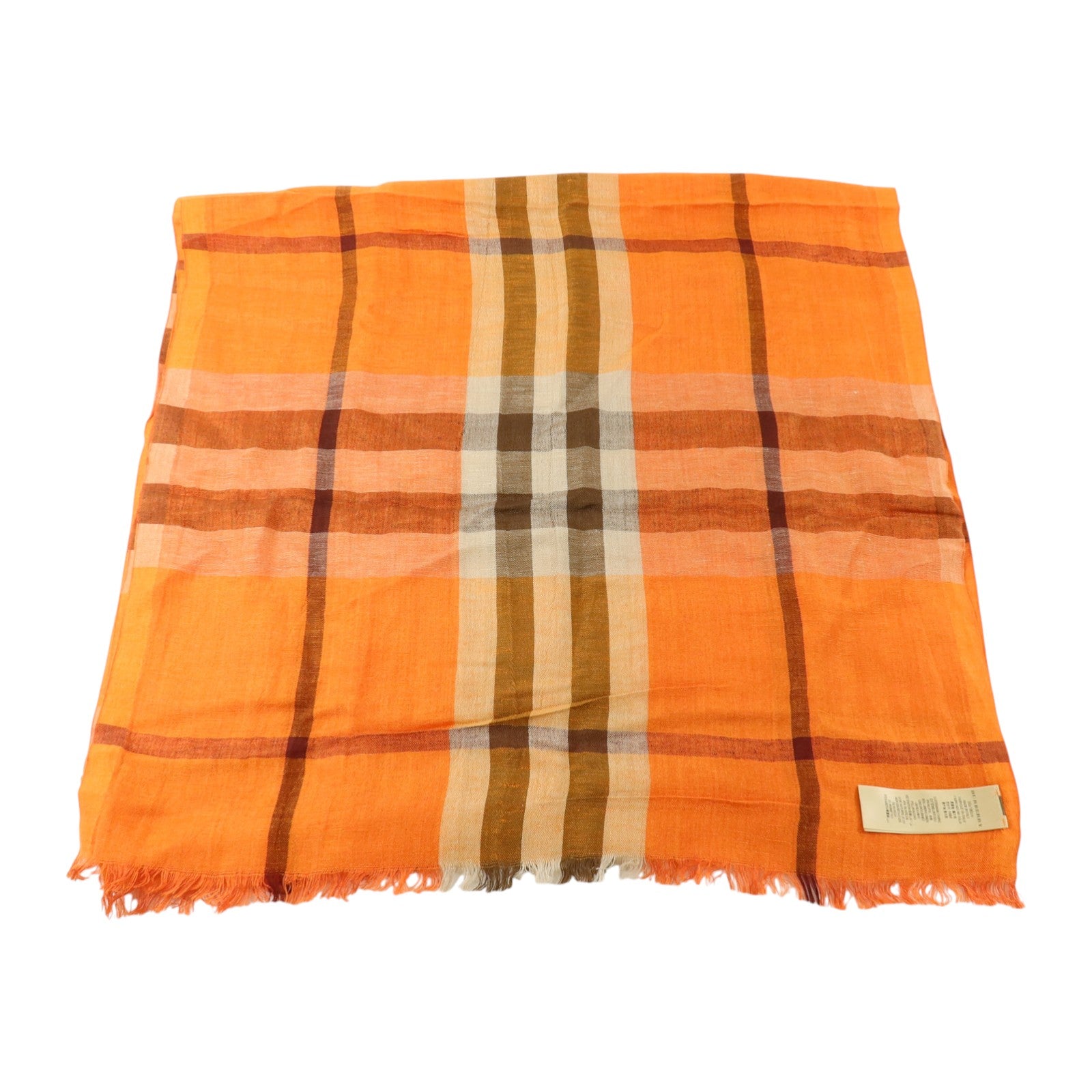BURBERRY 絲質/麻質Scarf 180x50cm絲巾