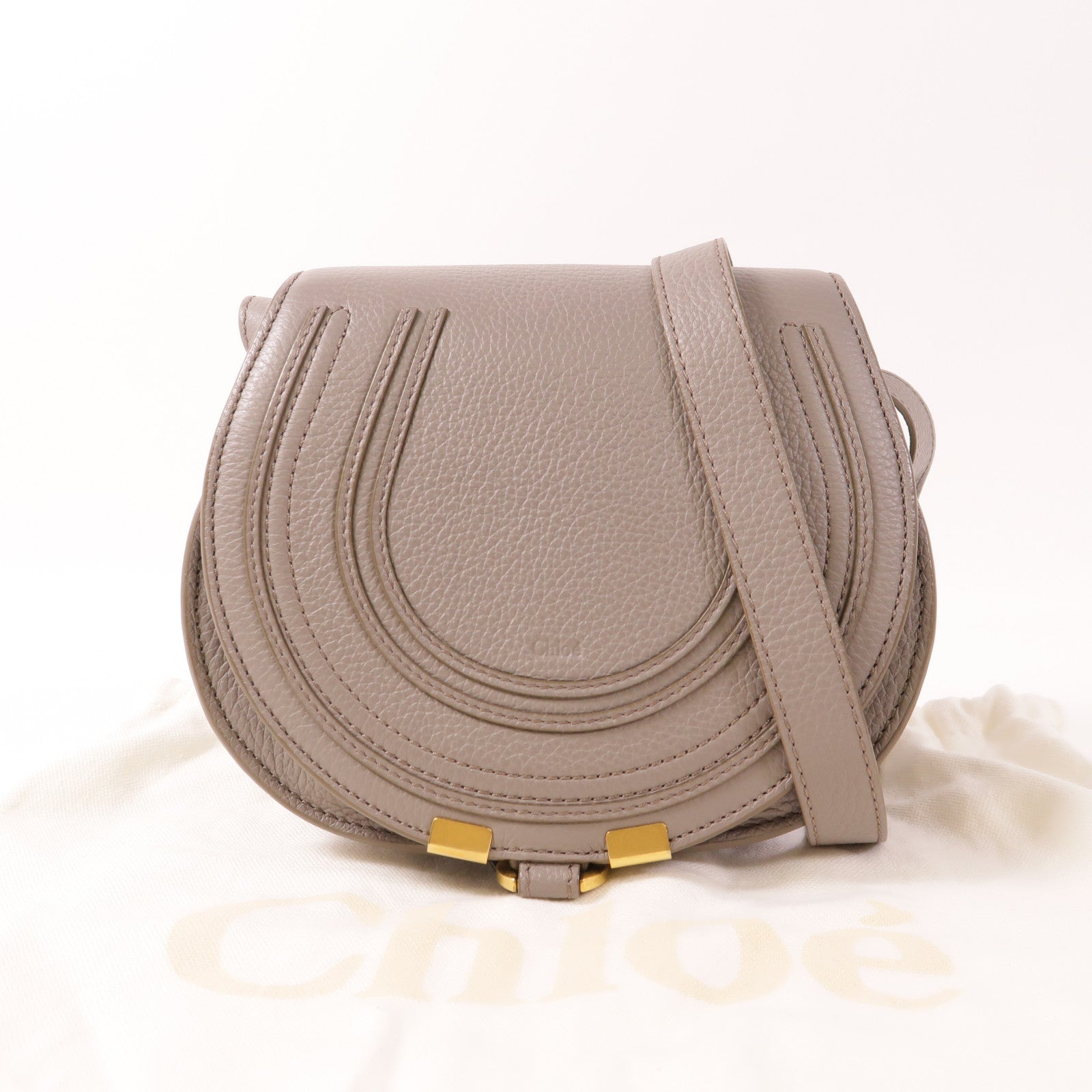 Chloe 牛皮皮革Shoulder Bag金扣肩背袋
