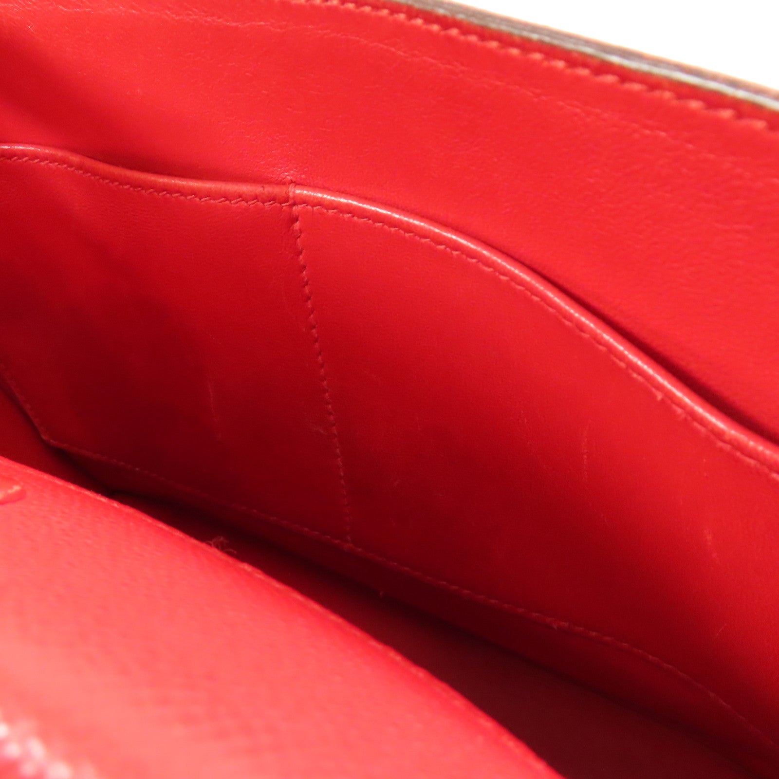 HERMES PHW Verrou 23 Shoulder Bag Veau Epsom Leather S3 Rouge de Coeur Red