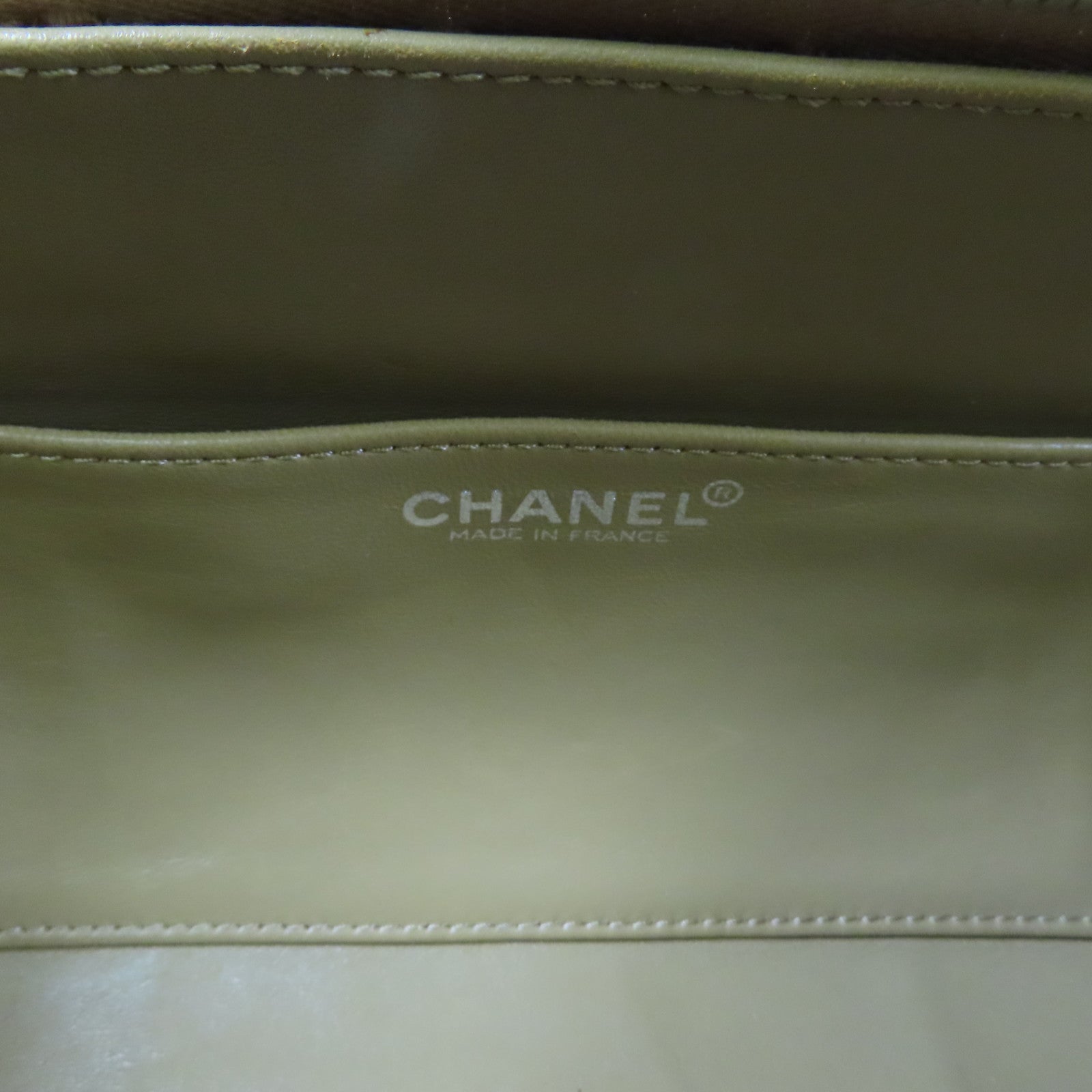 CHANEL PVC/皮革Hand Bag銀扣手挽袋