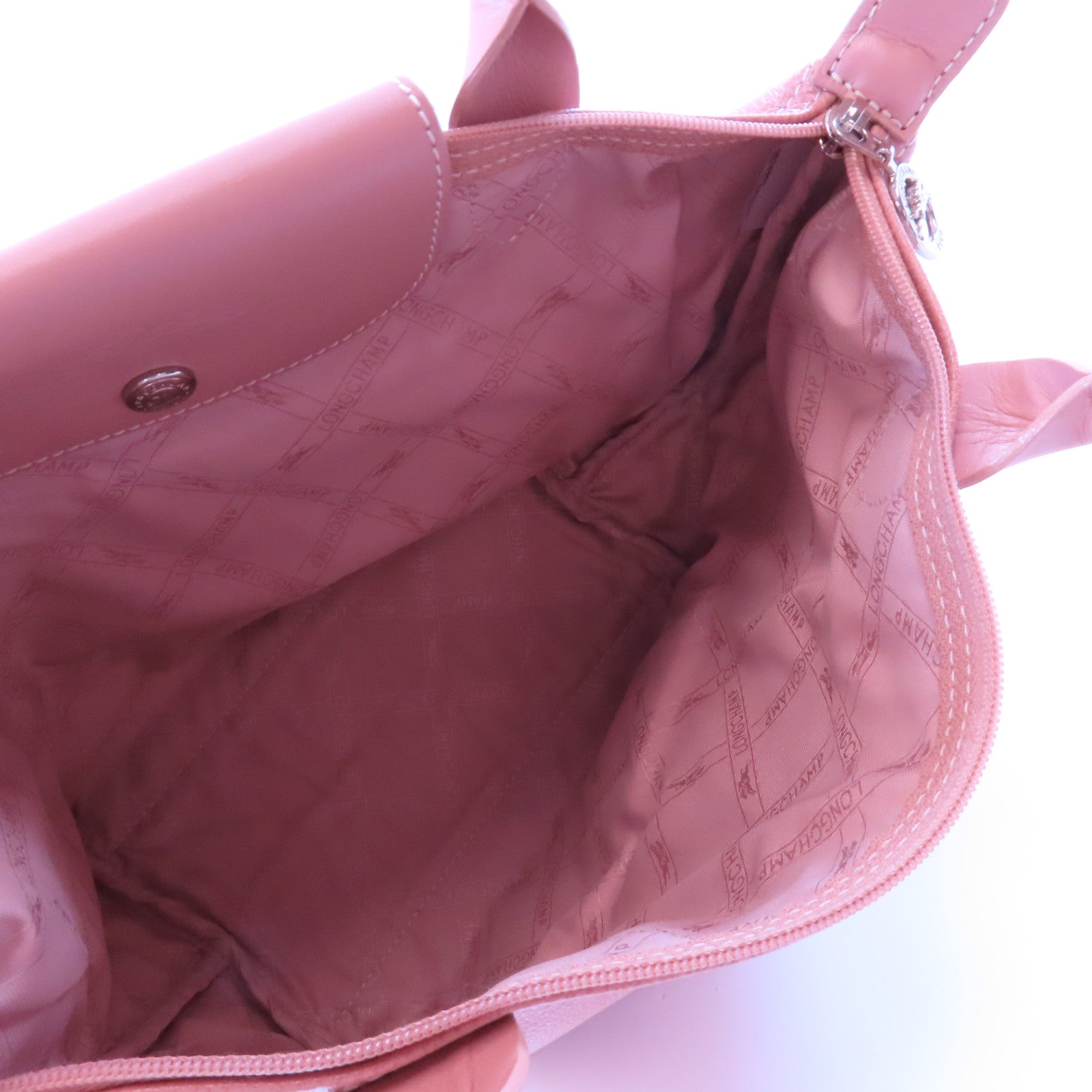 Longchamp 牛皮皮革Shoulder Bag金扣肩背袋粉紅色