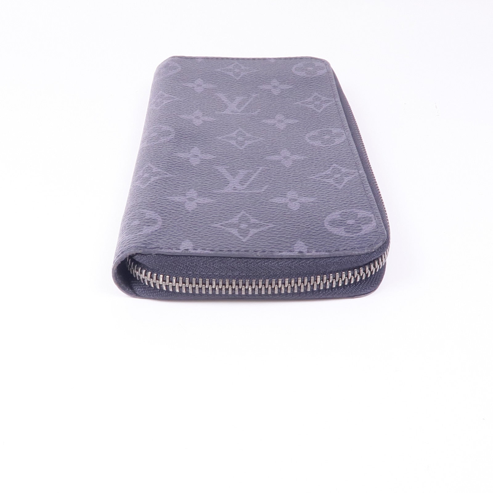 LOUIS VUITTON Monogram Eclipse Zippy Wallet Vertical銀扣長錢包