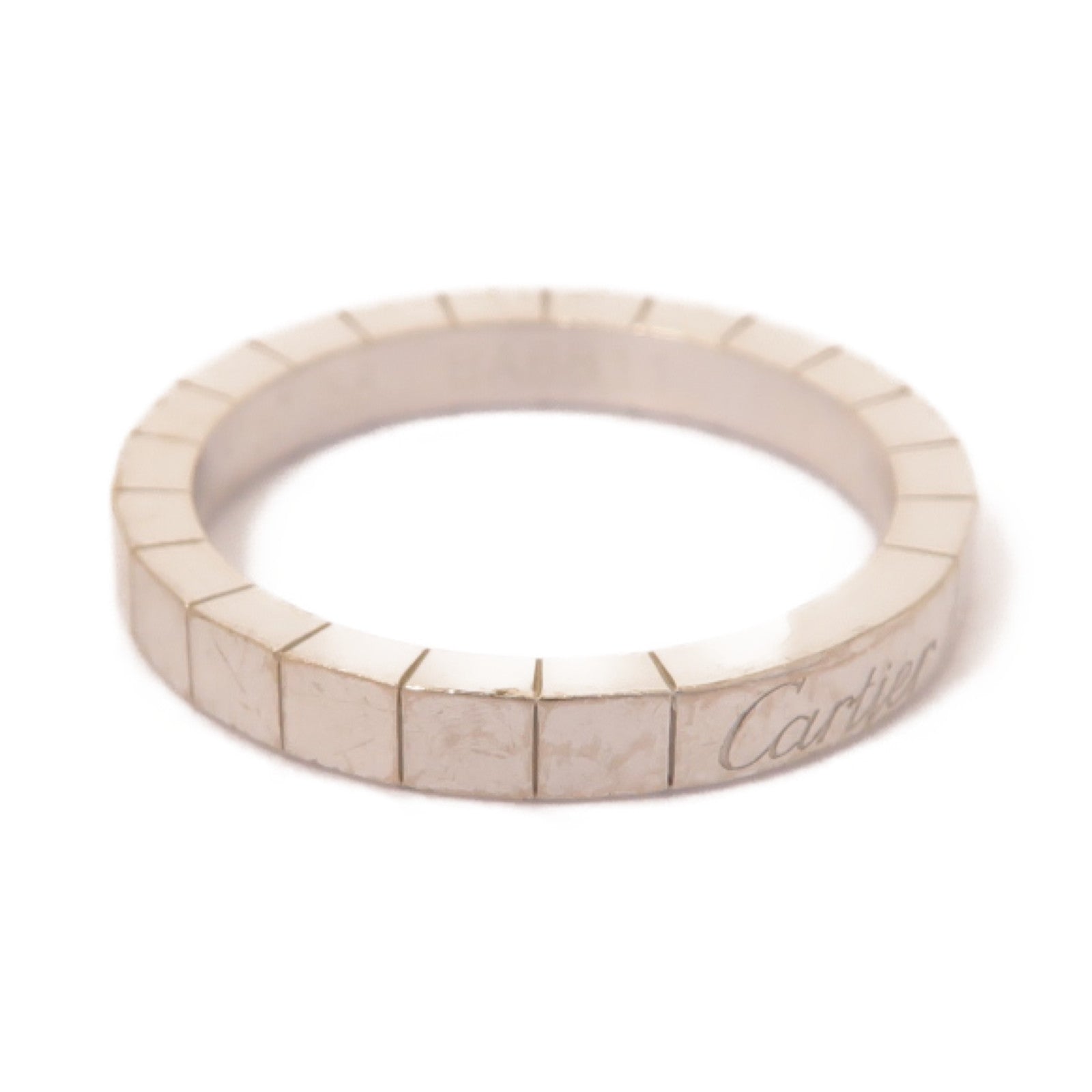 CARTIER 18K白金Laniere Ring戒指Cartier#58/US#8.5