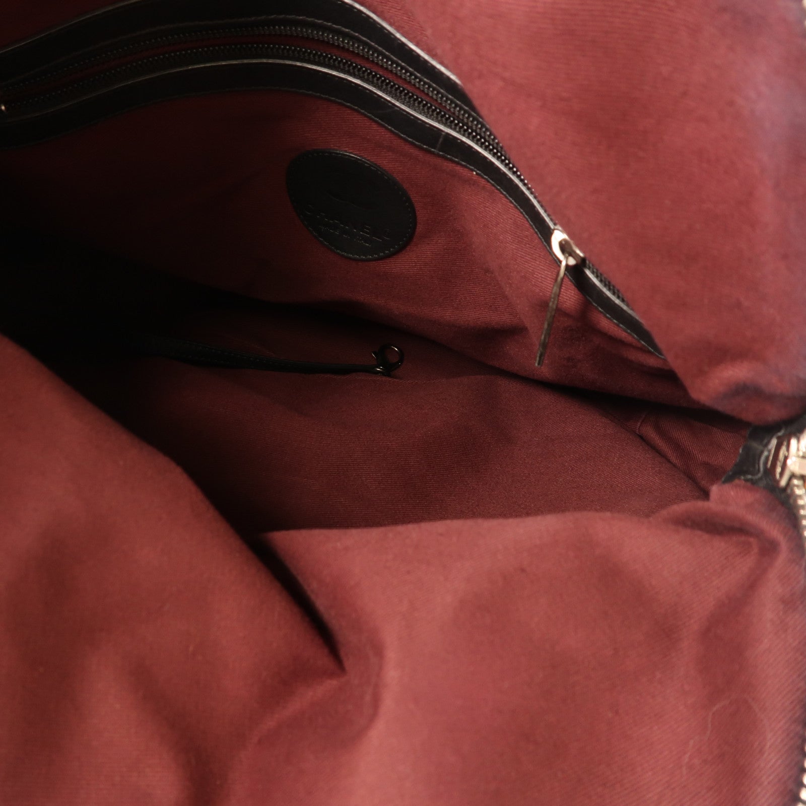 CHANEL 尼龍2 Way Bag銀扣手挽肩背兩用袋