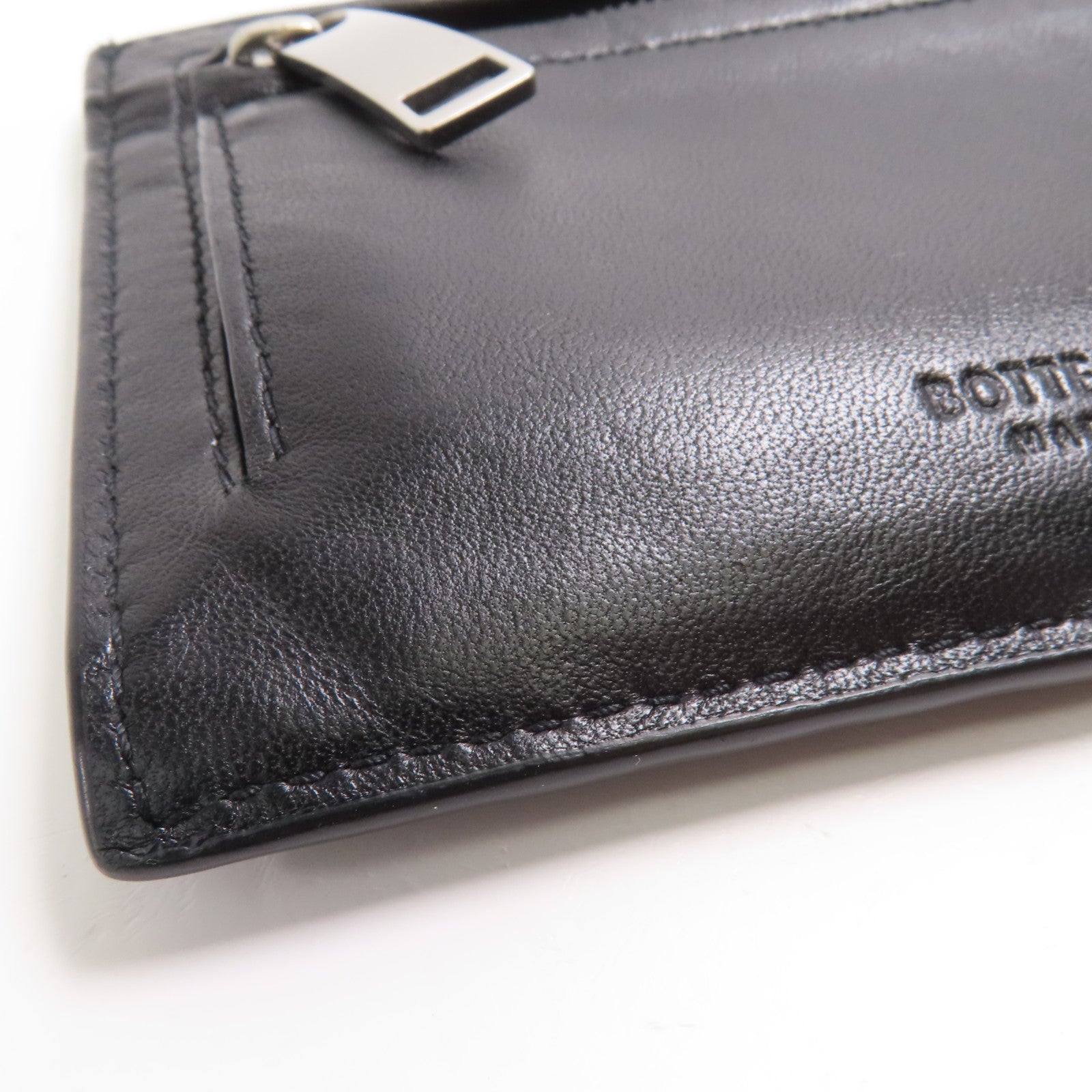 BOTTEGA VENETA 牛皮皮革Card Case銀扣卡片套
