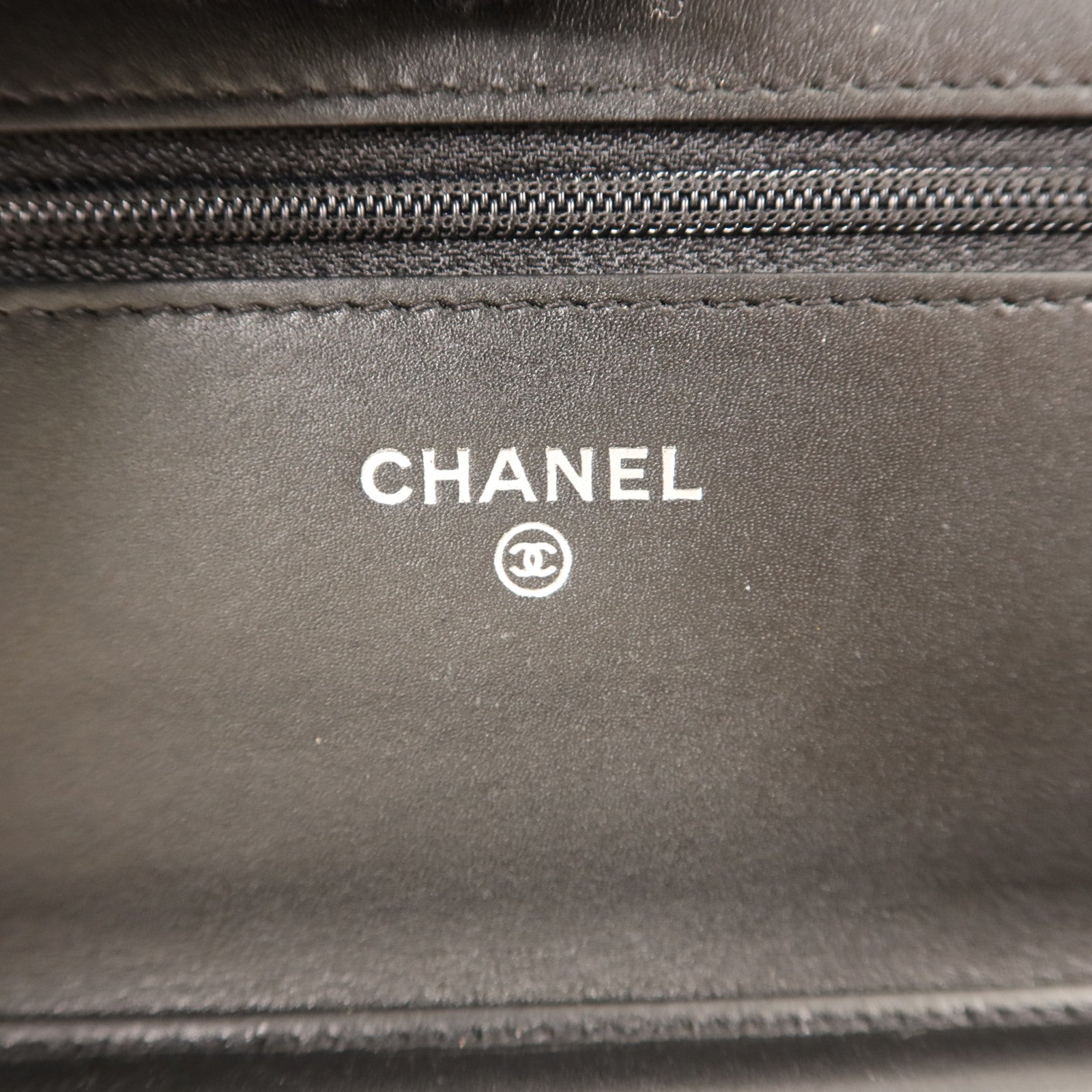 CHANEL 牛皮皮革WOC Wallet On Chain銀扣鏈帶肩背袋