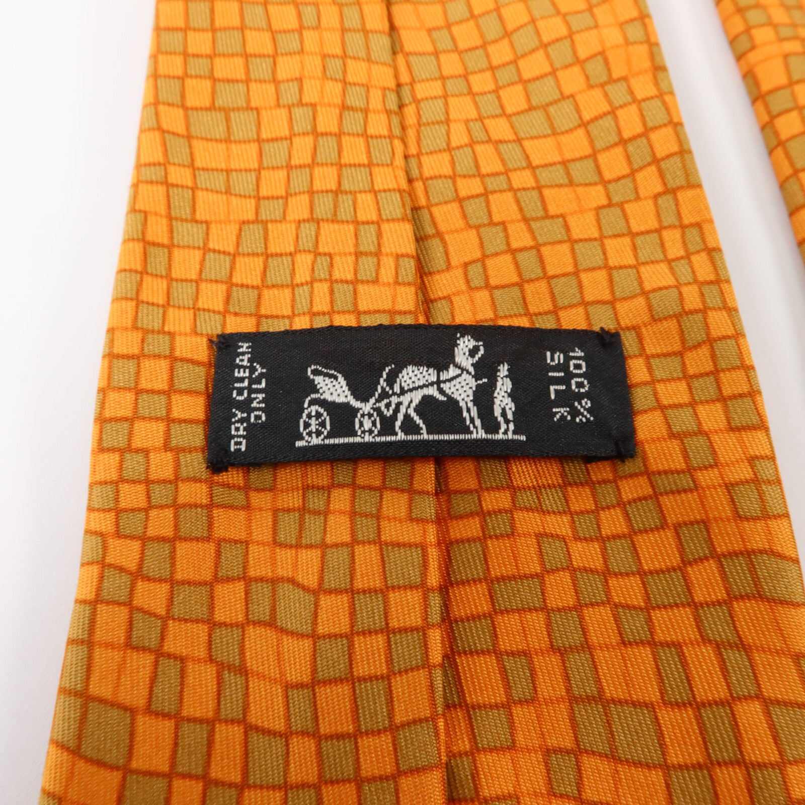 HERMES 絲質Geometric Squares Necktie領帶