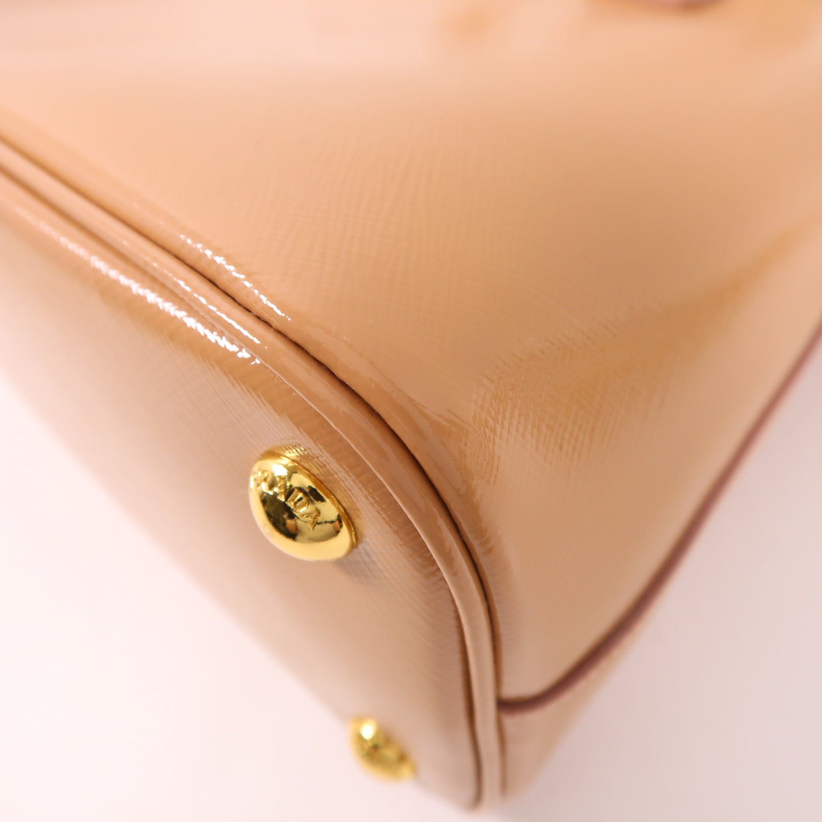 PRADA 漆皮皮革2 Way Shoulder Bag金扣手挽肩背兩用袋