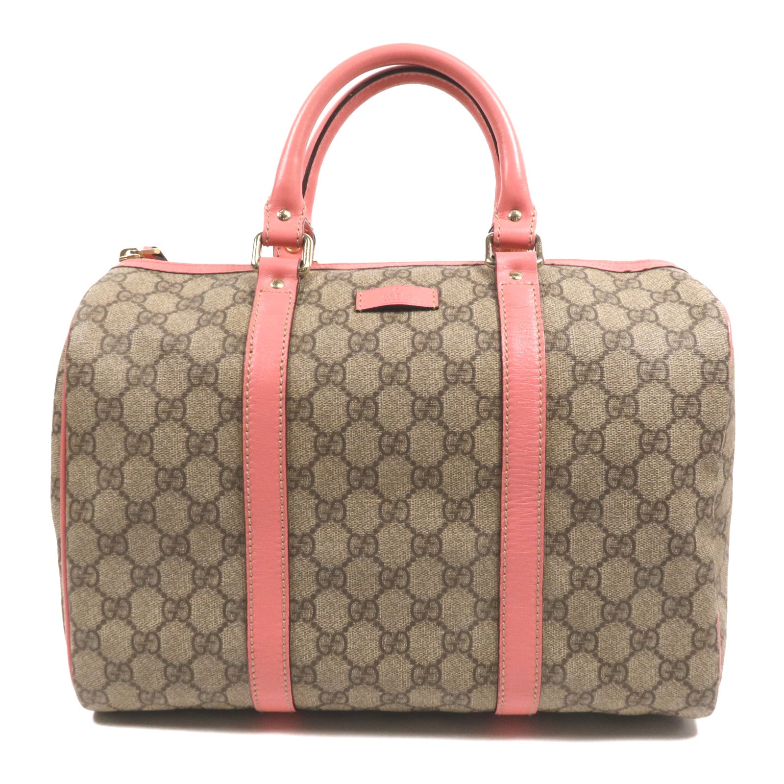 GUCCI 塗層帆布Boston Bag金扣手挽袋