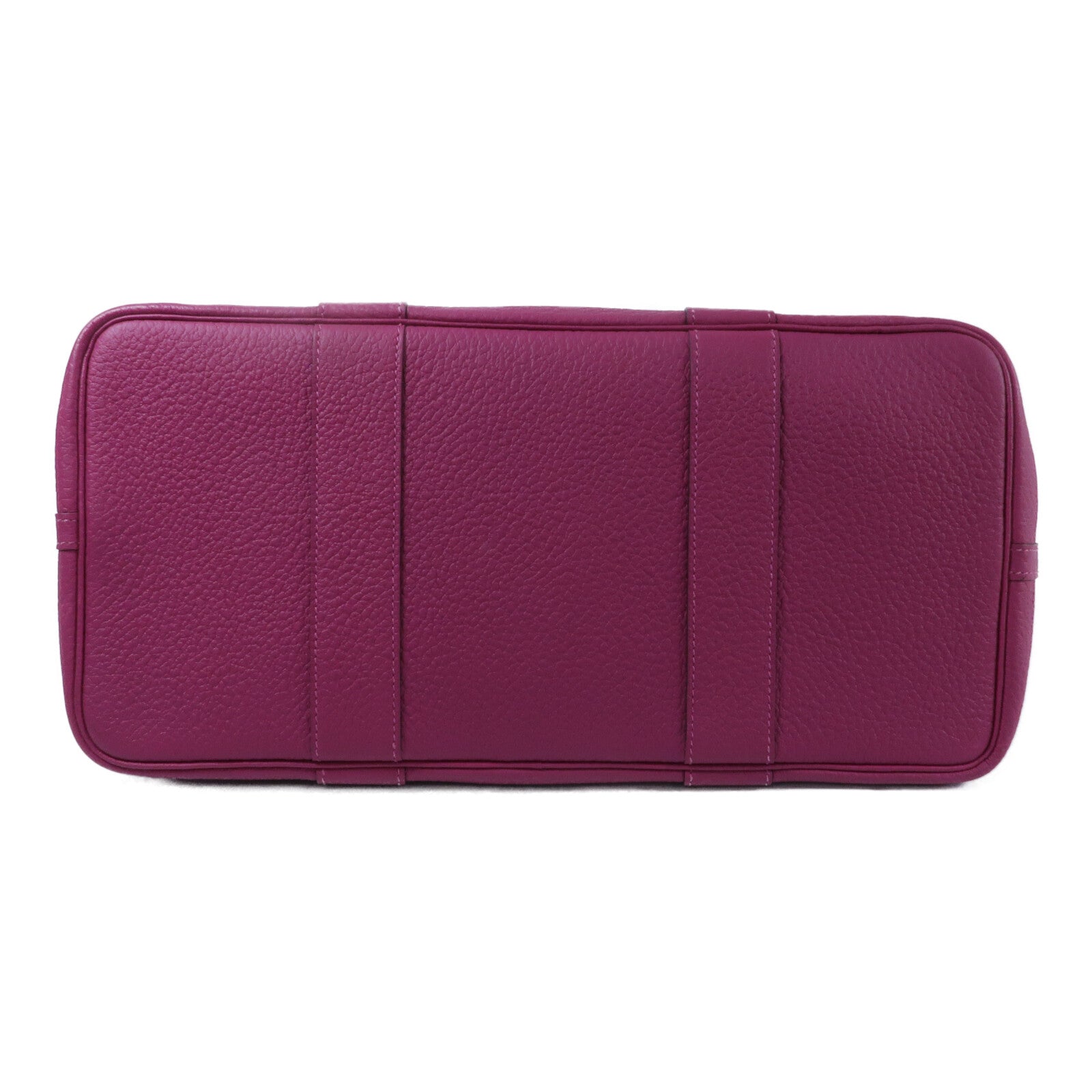 HERMES Country皮革Garden Party PM手挽袋Rose Pourpre