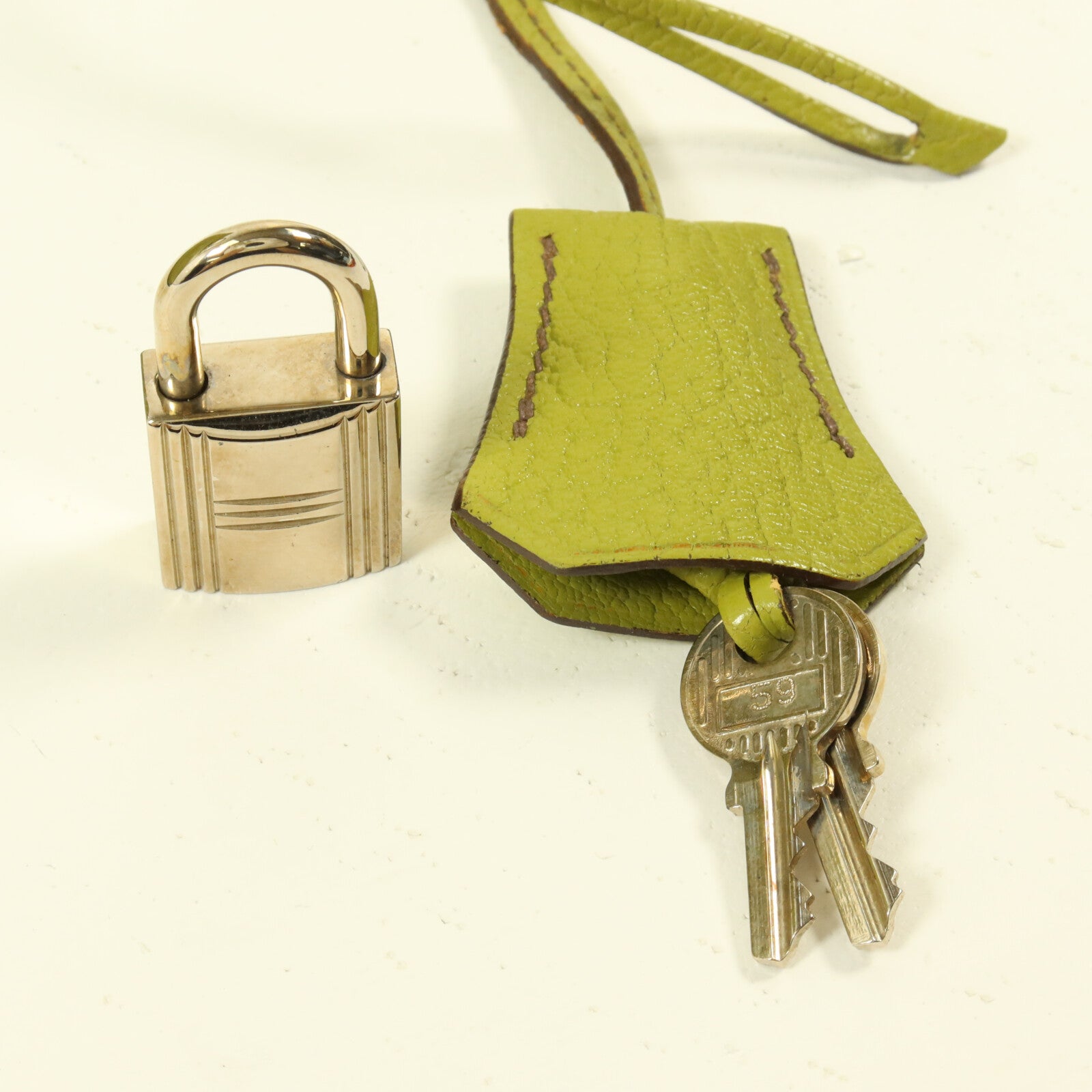 HERMES Chevre皮革Birkin 32 HAC手挽袋Vert Anis