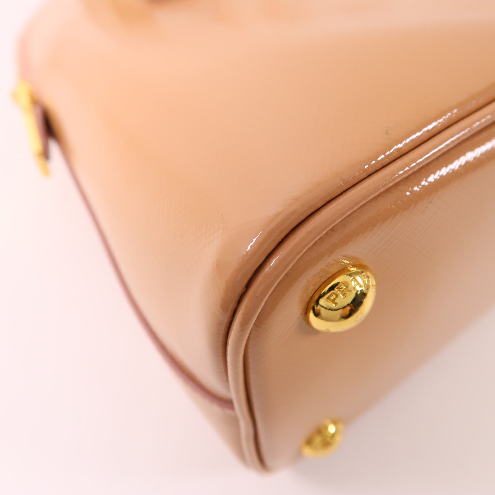 PRADA 漆皮皮革2 Way Shoulder Bag金扣手挽肩背兩用袋