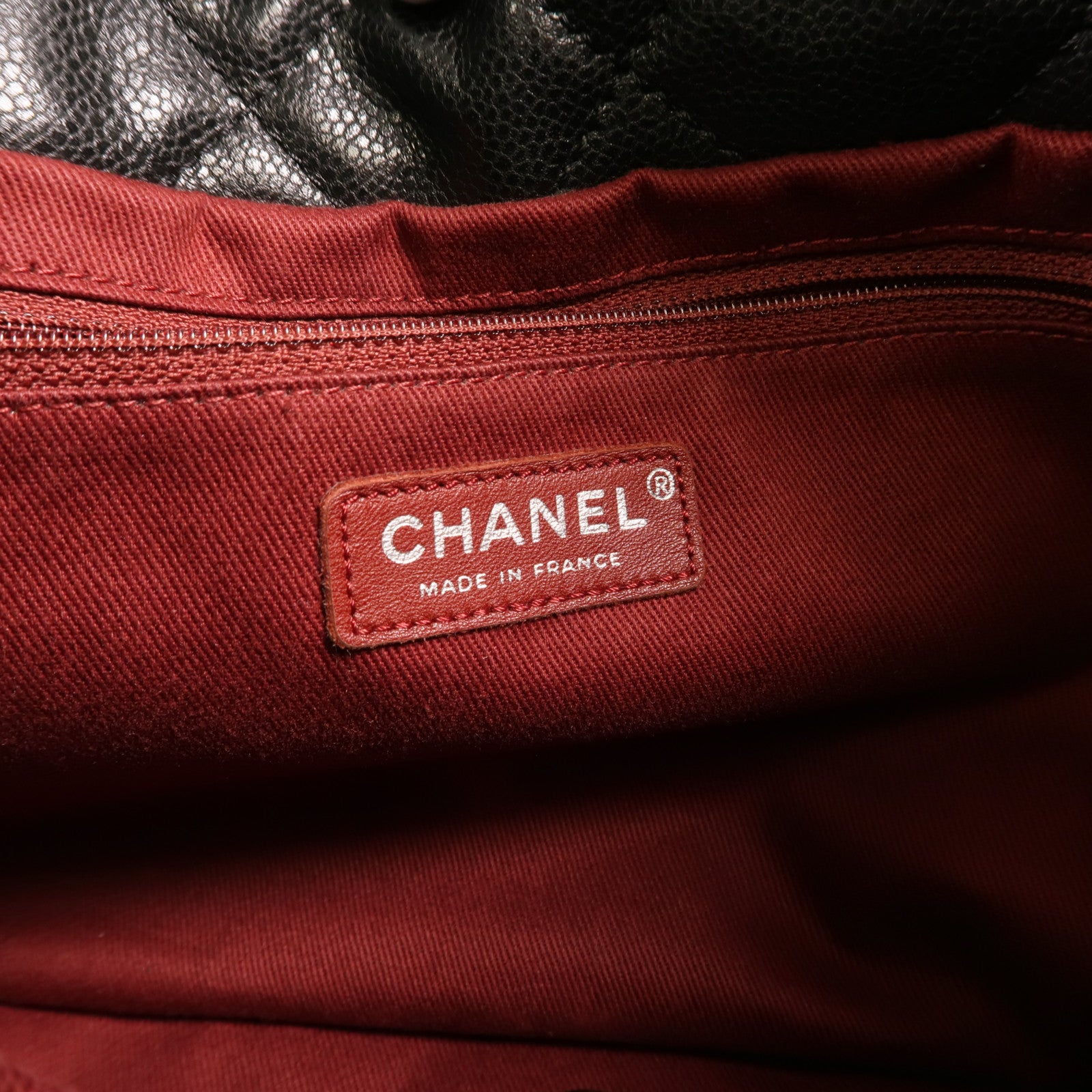 CHANEL 牛皮皮革Chain Shoulder Bag銀扣鏈帶肩背袋